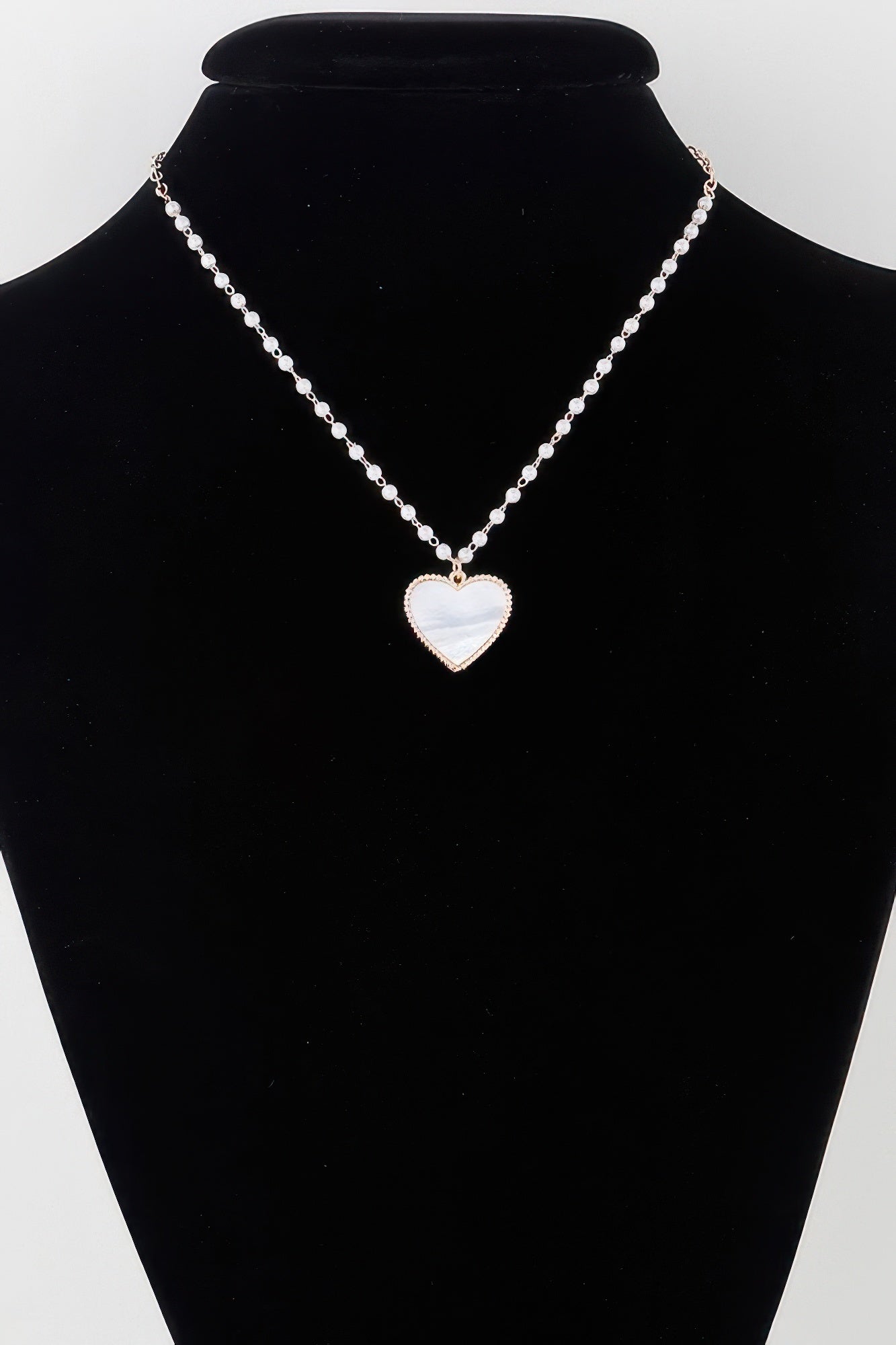 Pearled Marble Heart Necklace product image