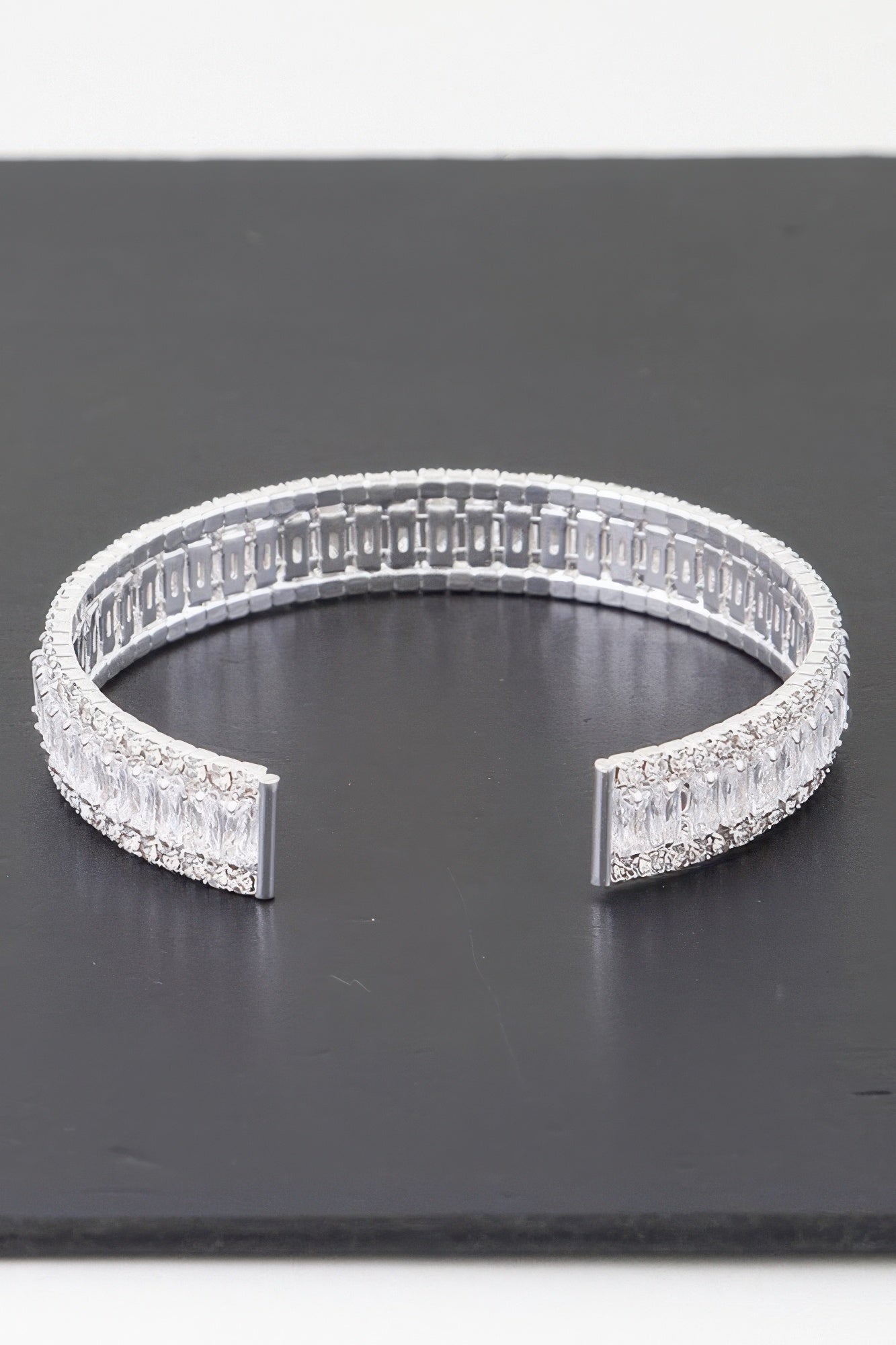 Wide Cubic Zirconia Cuff Bracelet product image