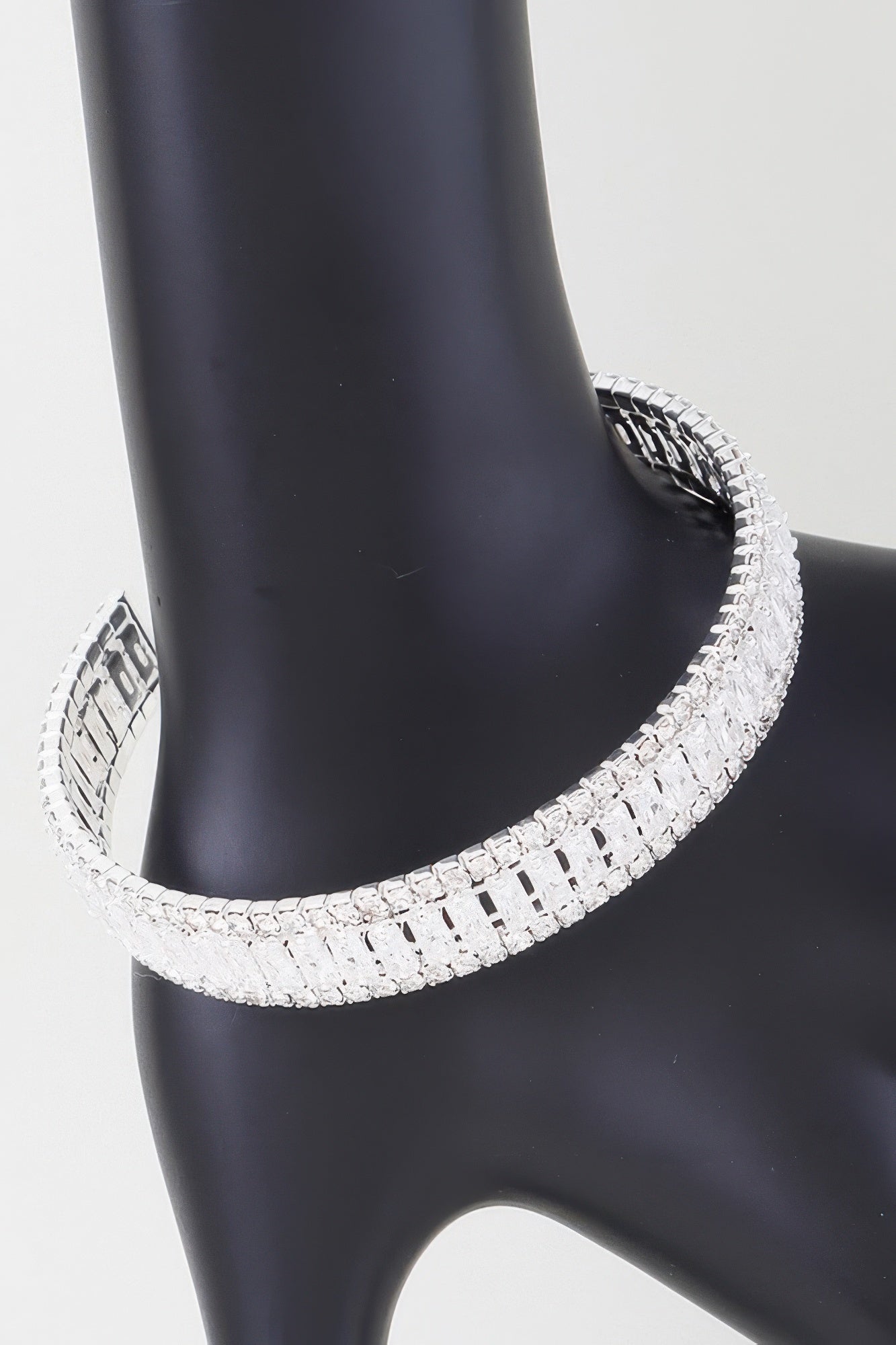 Wide Cubic Zirconia Cuff Bracelet product image