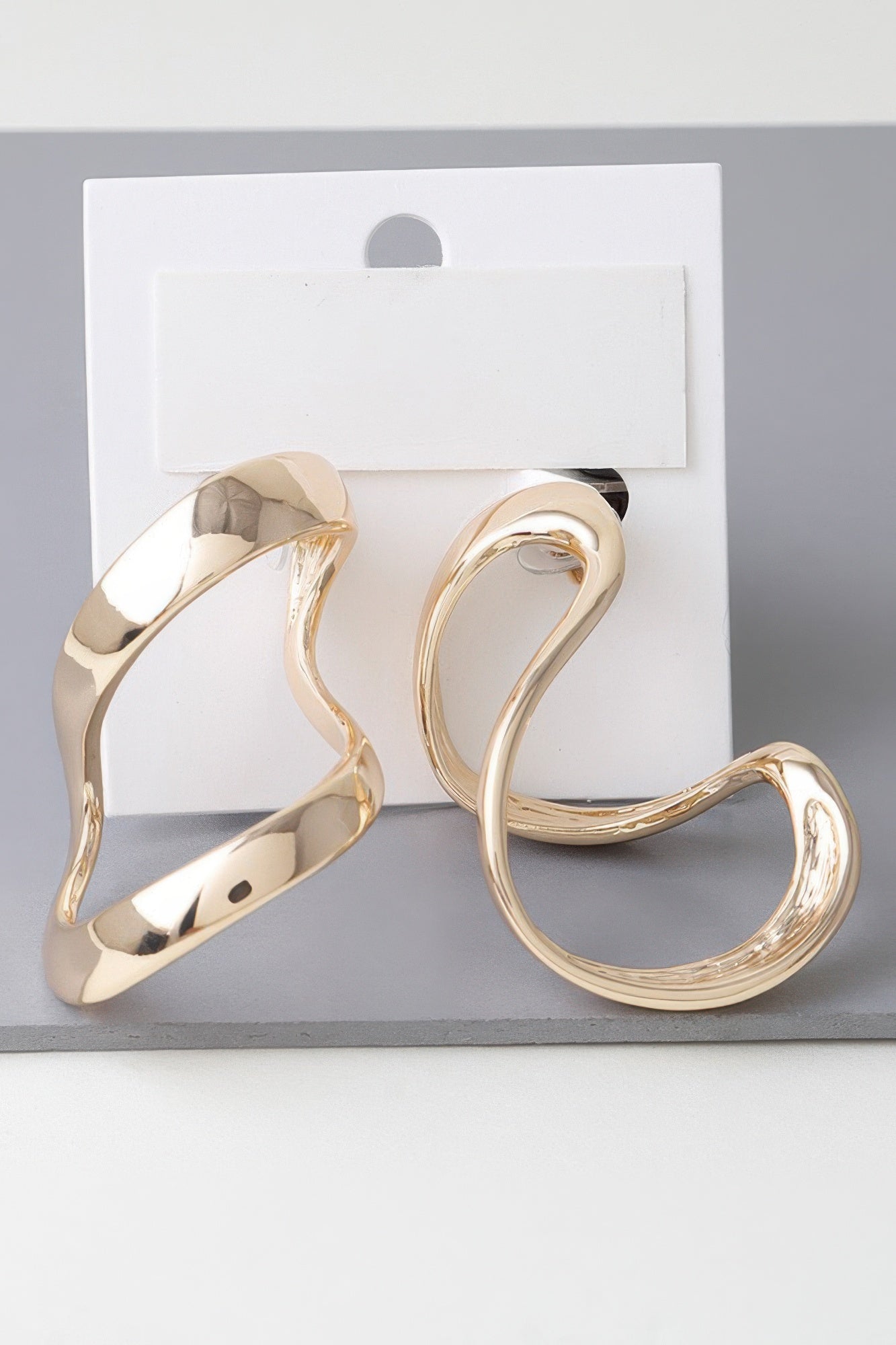 Abstract Shiny Bend Earrings product image