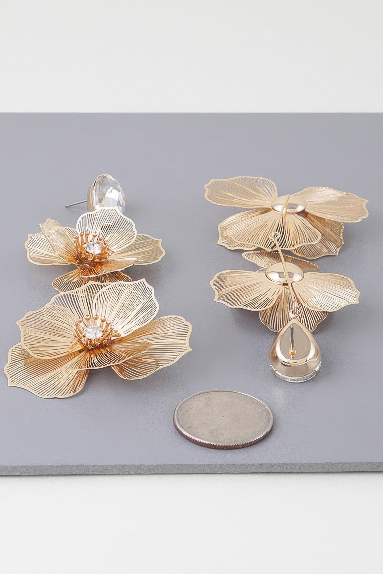 Jewel Flower Teardrop Earrings product image