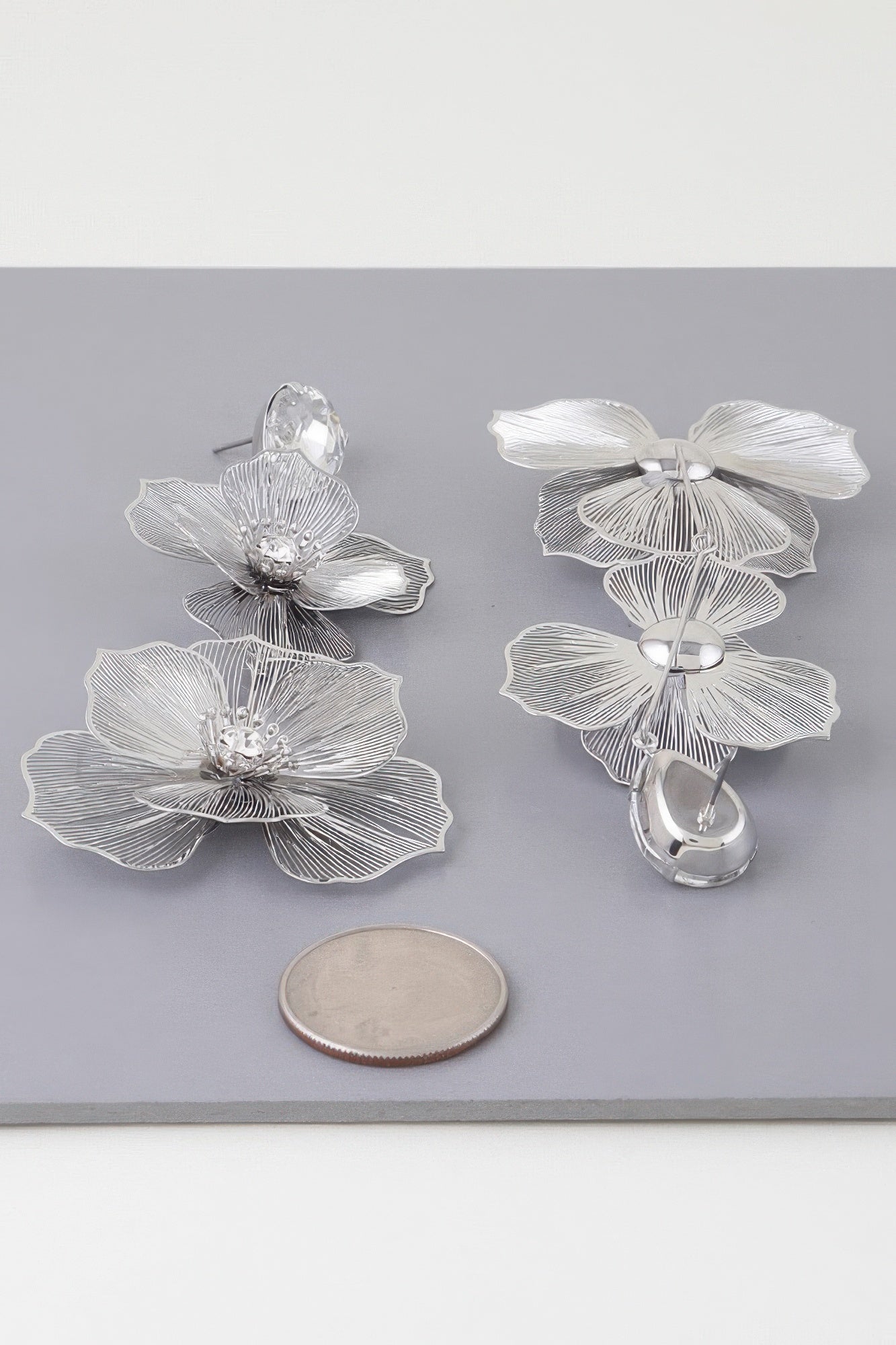 Jewel Flower Teardrop Earrings product image