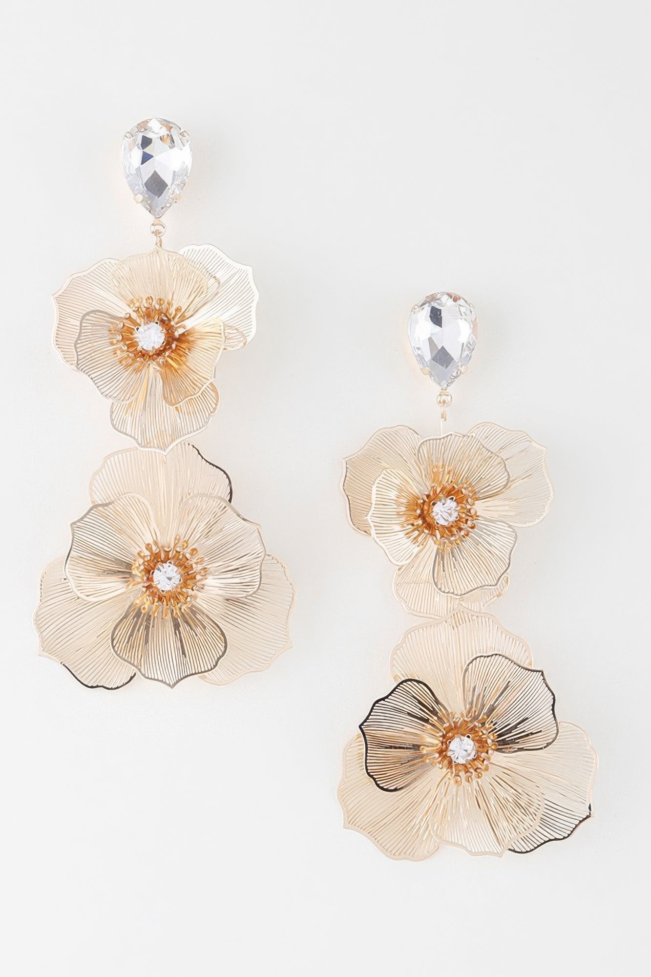 Jewel Flower Teardrop Earrings product image