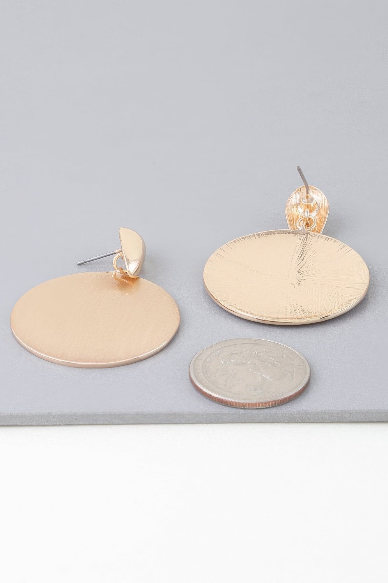Modern Sleek Disc Drop Earrings product image