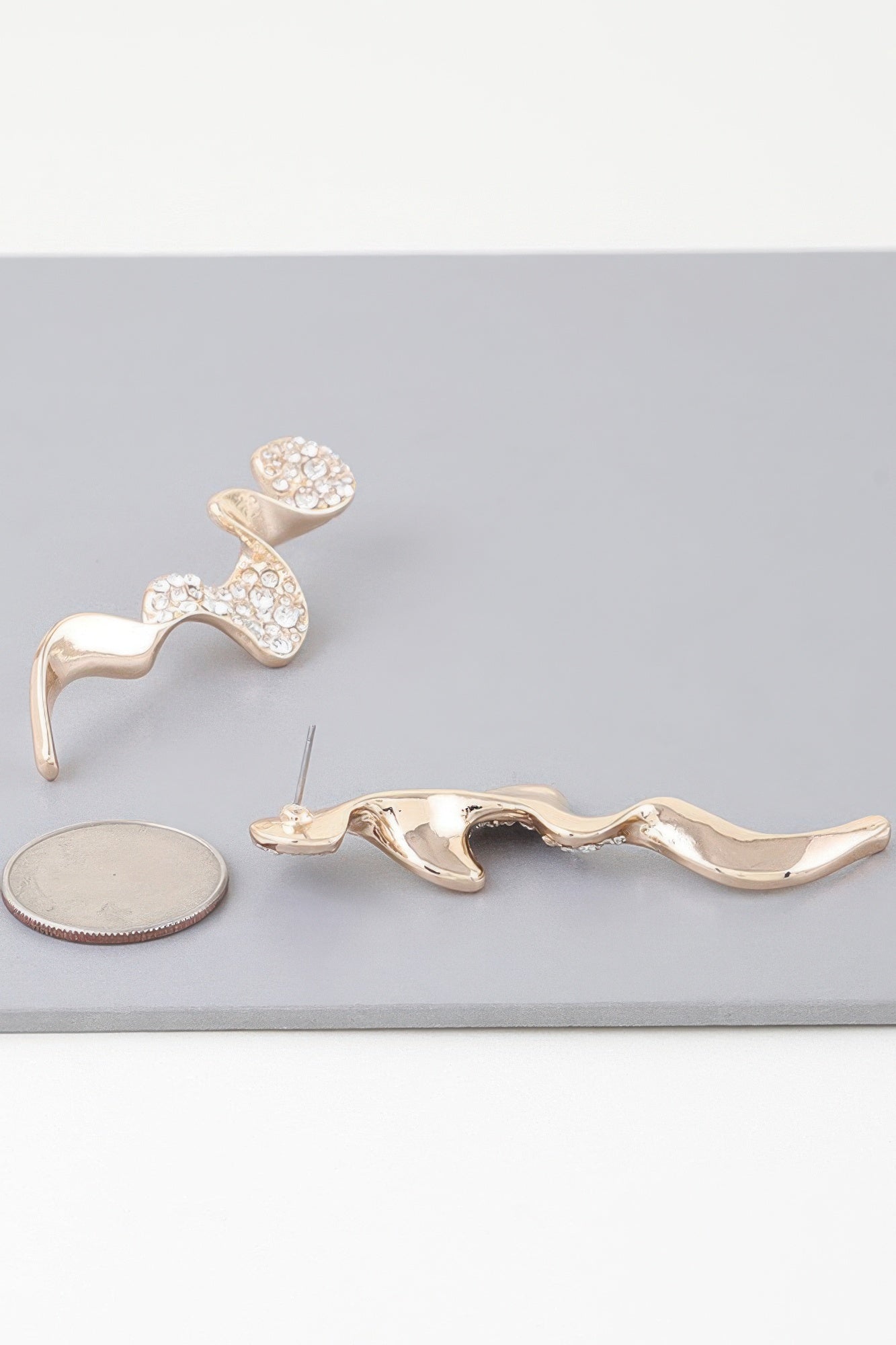 Jeweled Wave Drop Earrings product image