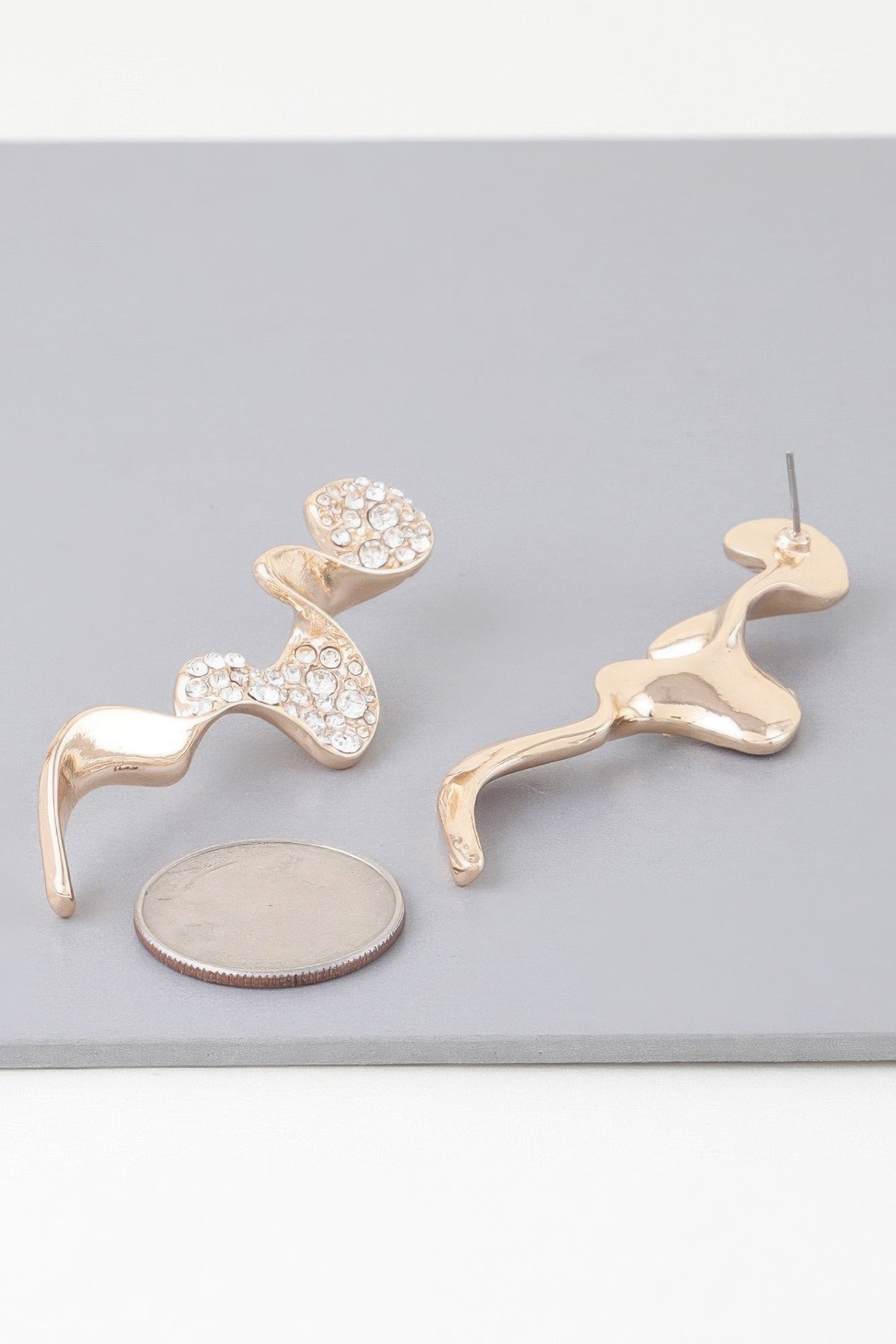 Jeweled Wave Drop Earrings product image