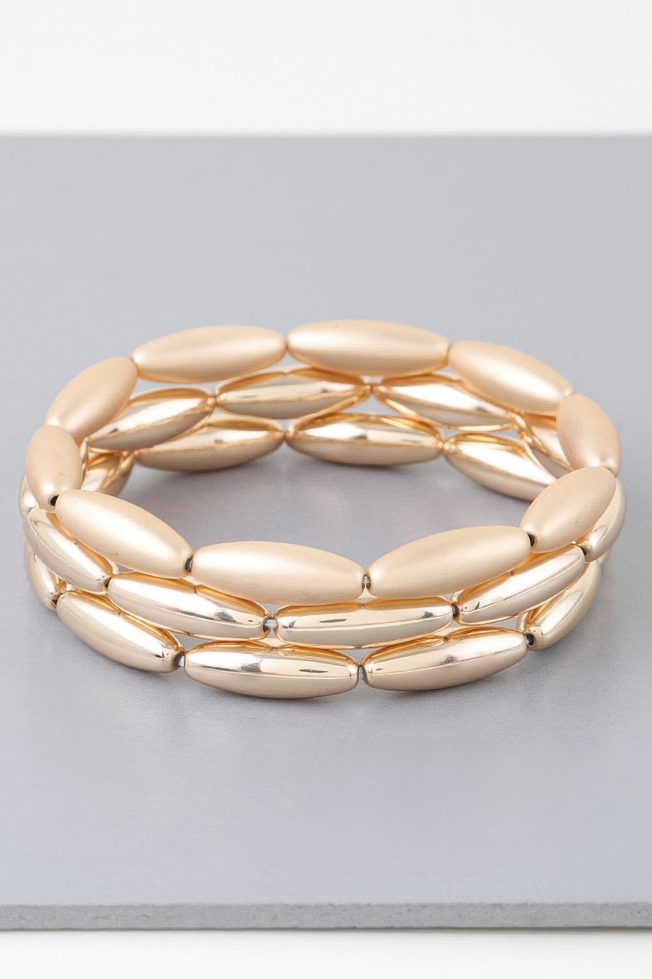 Triple Wide Beaded Cuff Bracelet product image