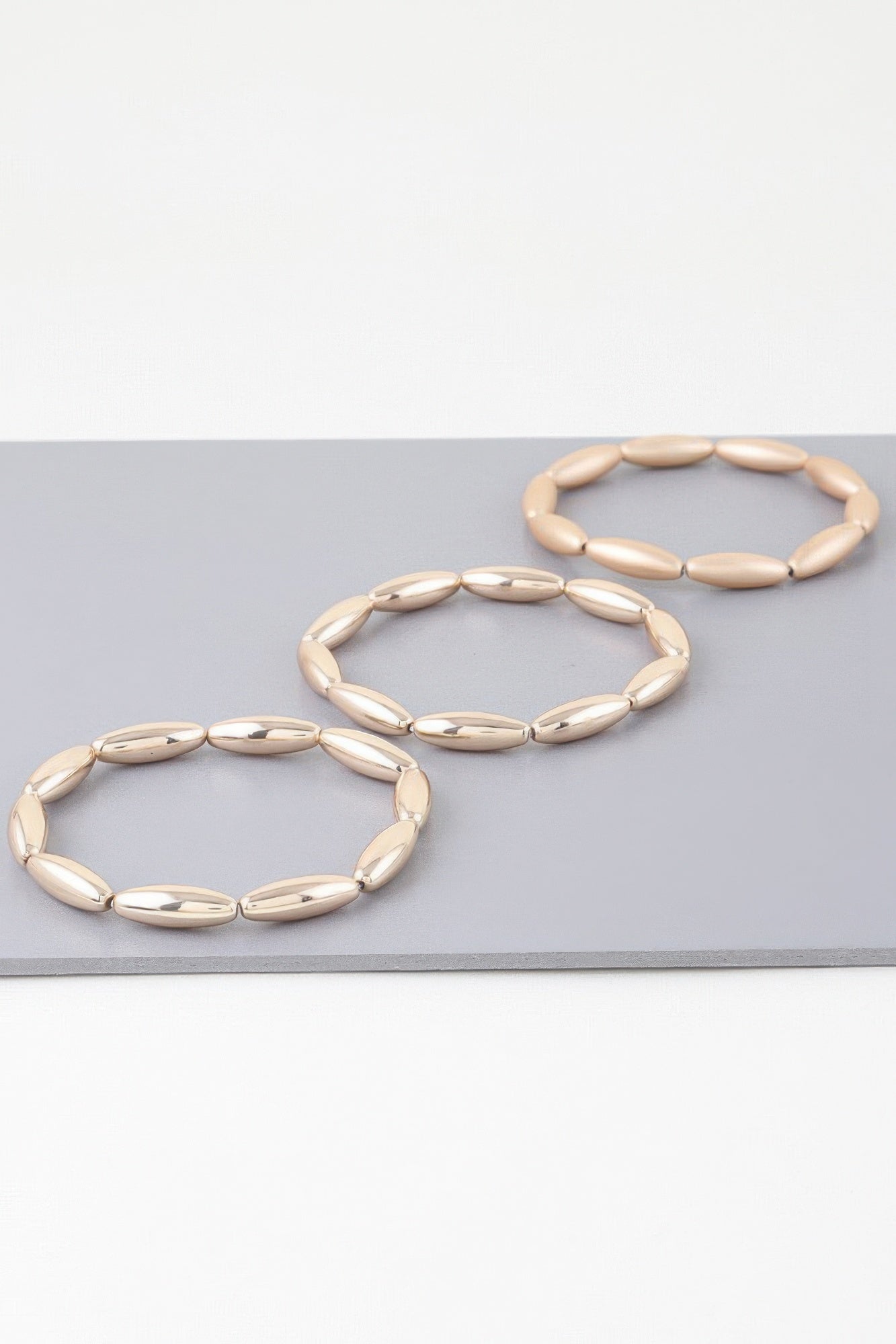 Triple Wide Beaded Cuff Bracelet product image