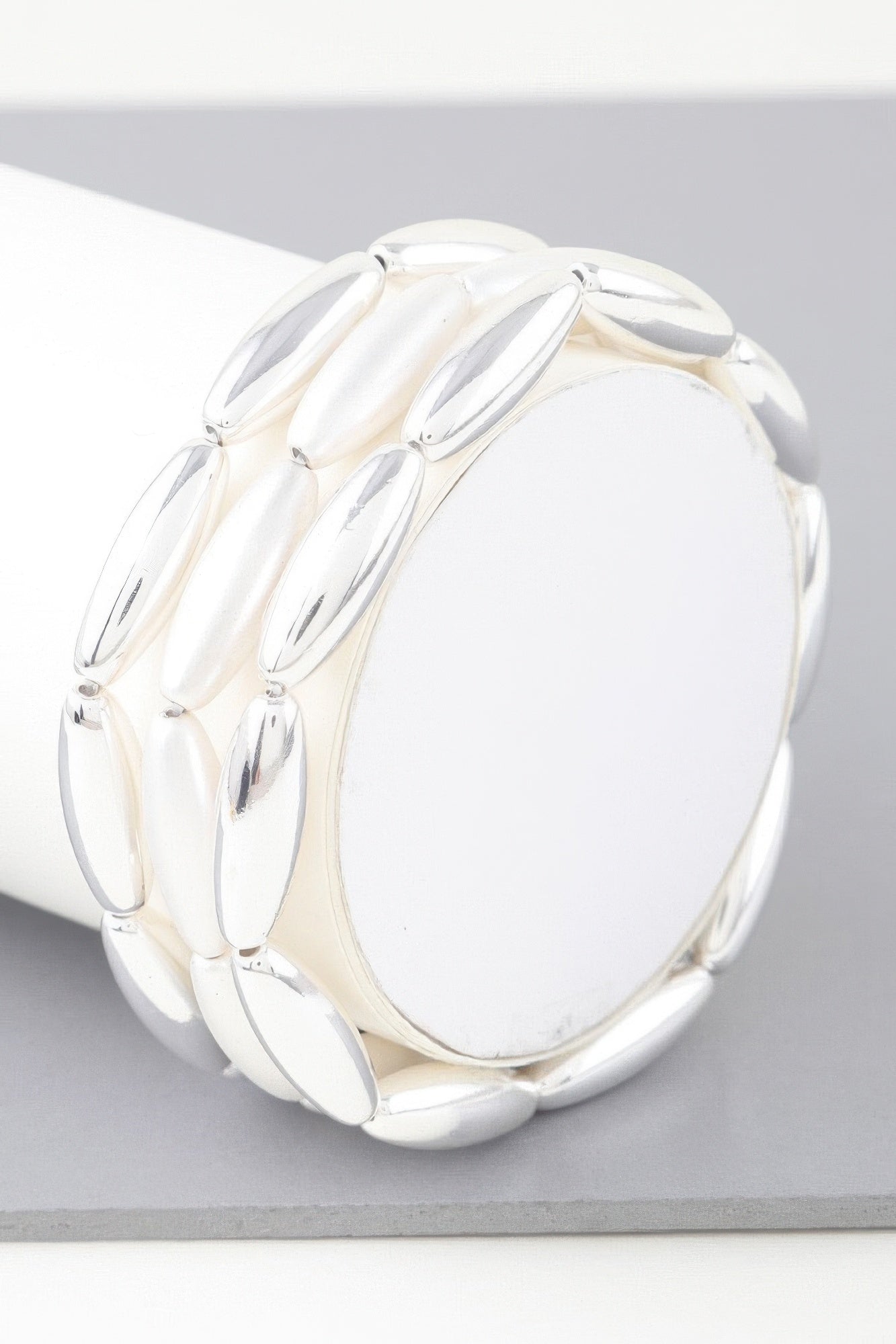 Triple Wide Beaded Cuff Bracelet product image