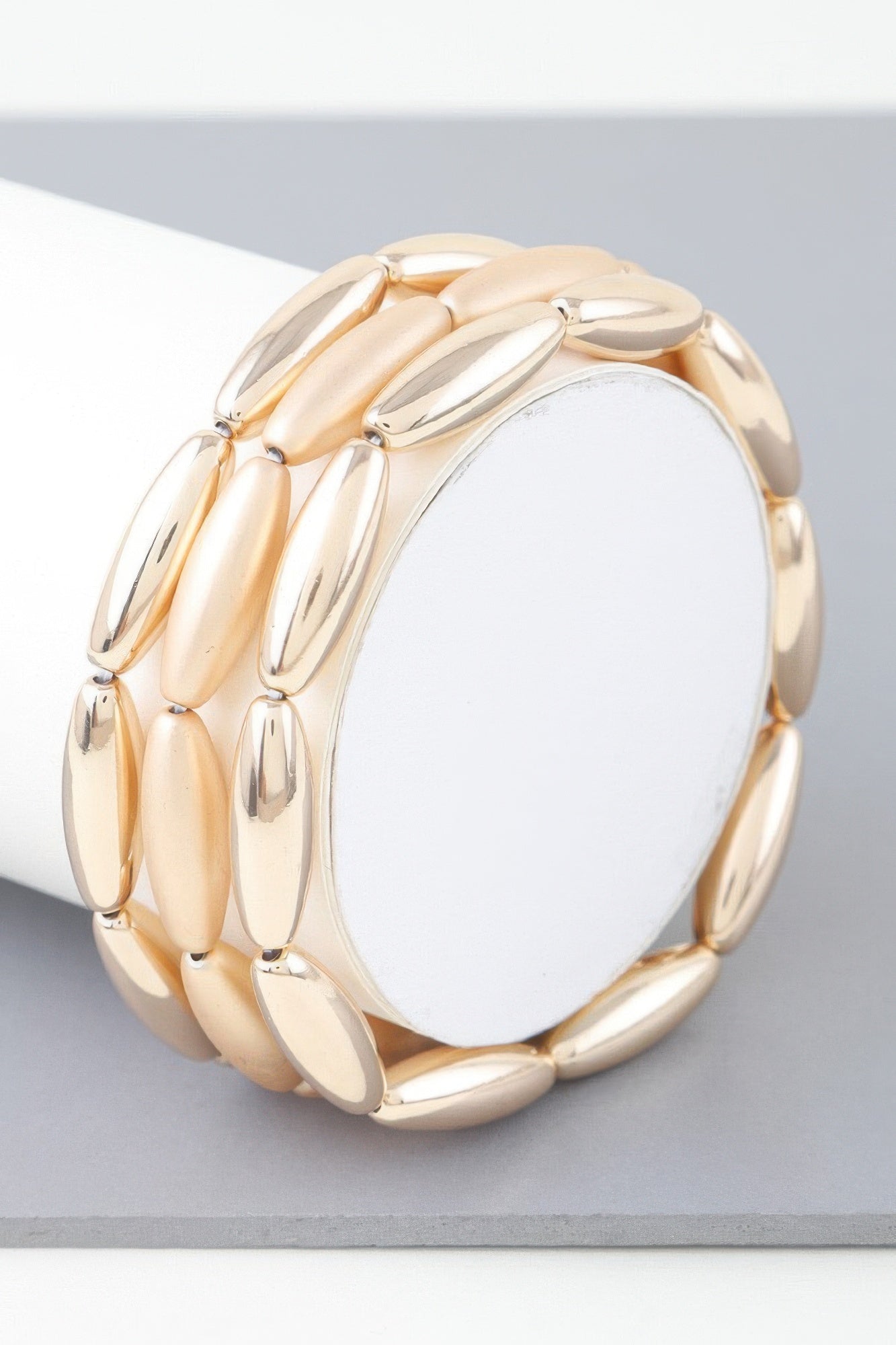 Triple Wide Beaded Cuff Bracelet product image