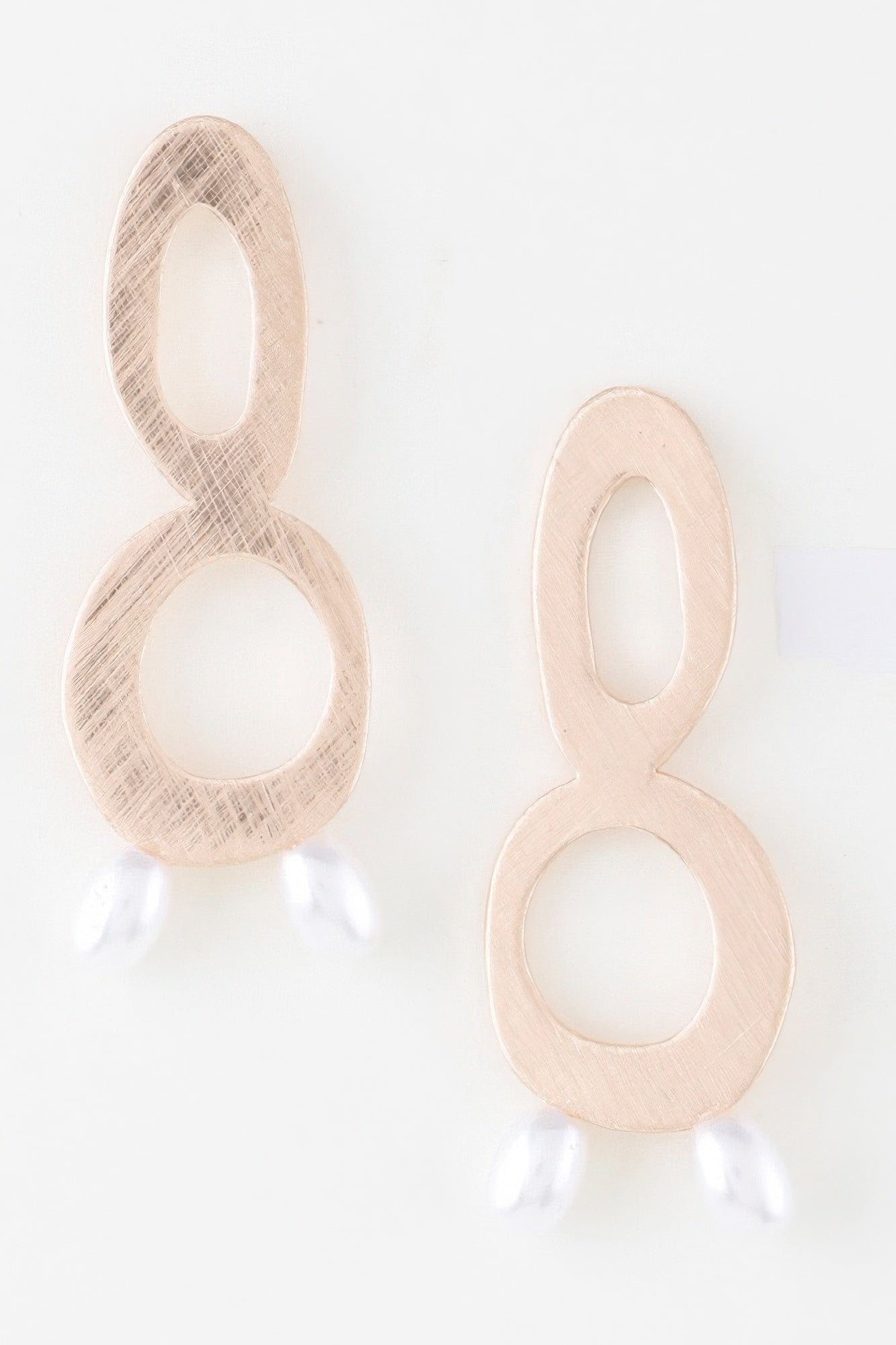 Open Abstract Pearl Drop Earrings product image