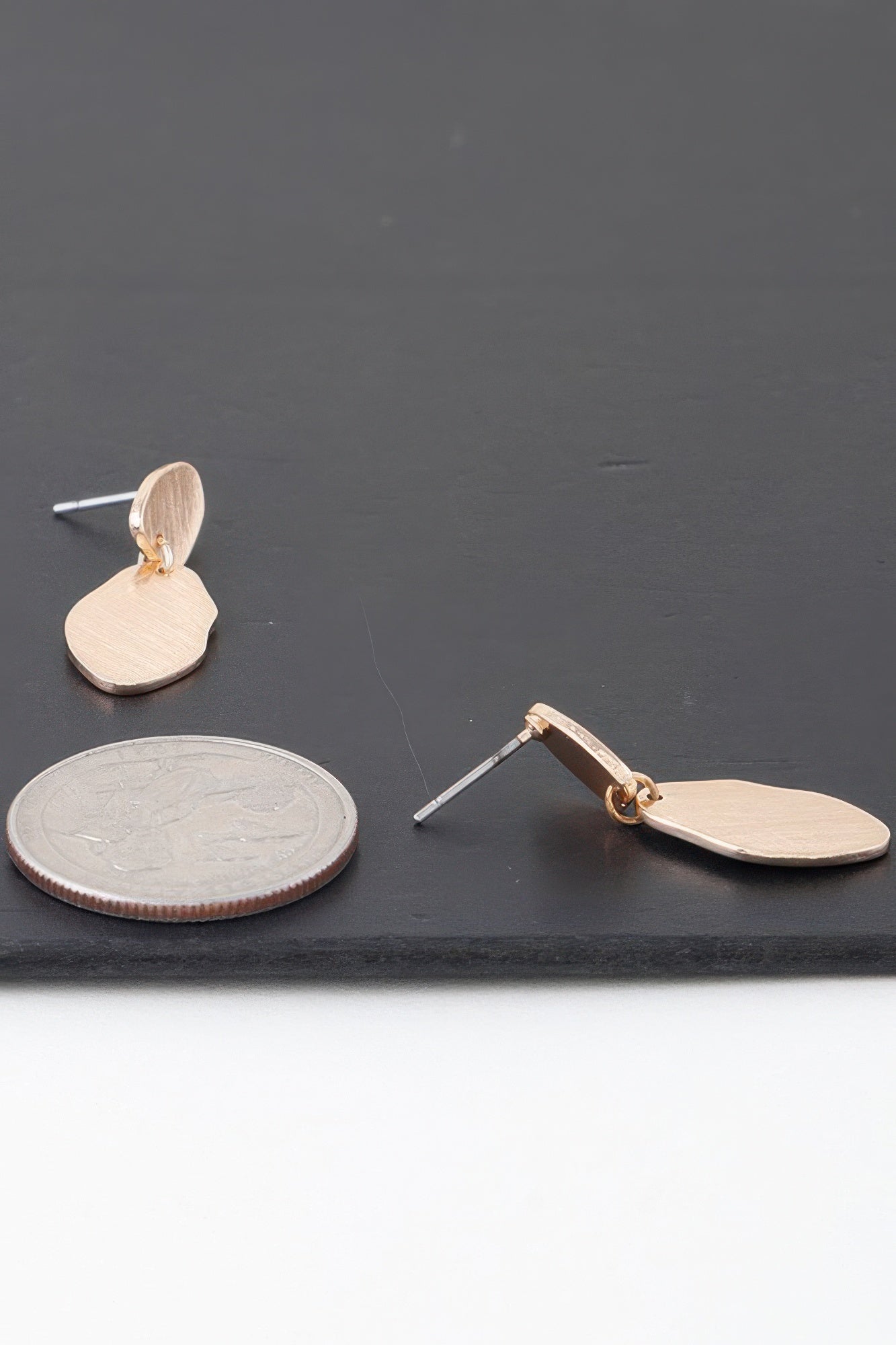 Abstract Double Engraved Drop Earrings product image