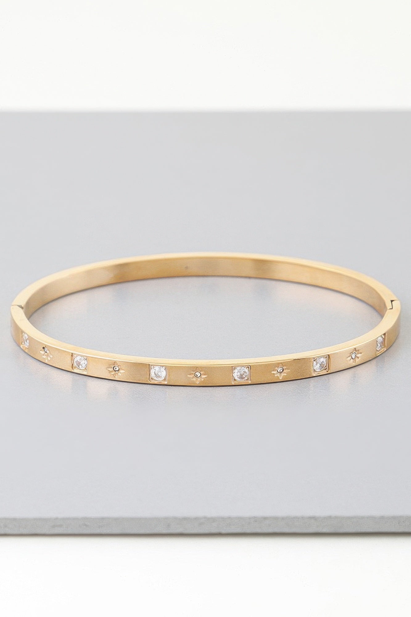 Cubic Star Embedded Cuff Bracelet product image