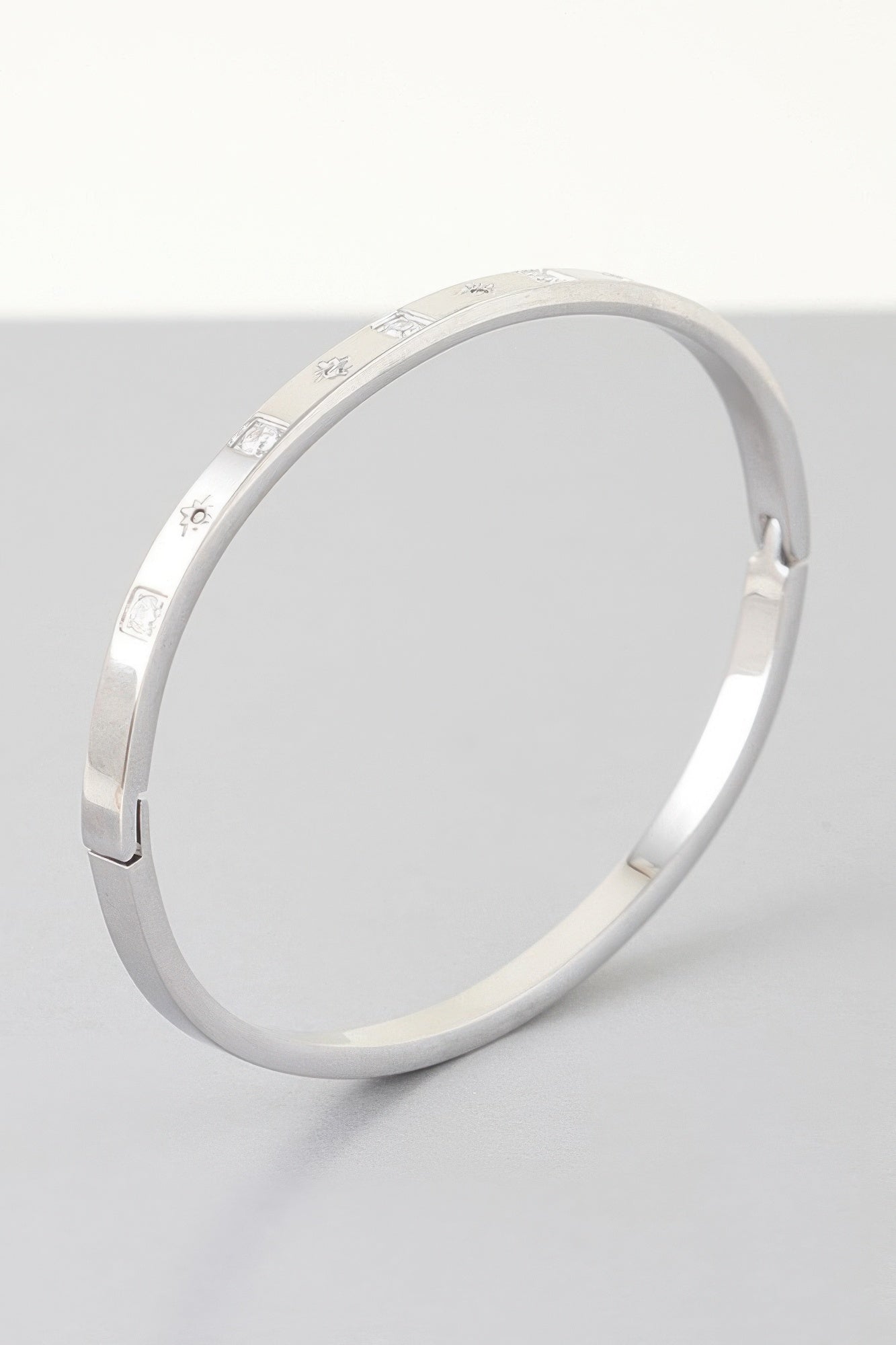 Cubic Star Embedded Cuff Bracelet product image