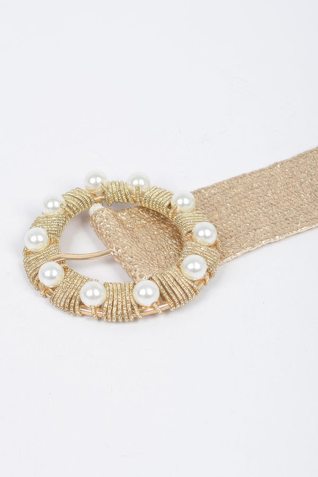 Metallic Stretch Belt W/pearl Metal Bucklt product image