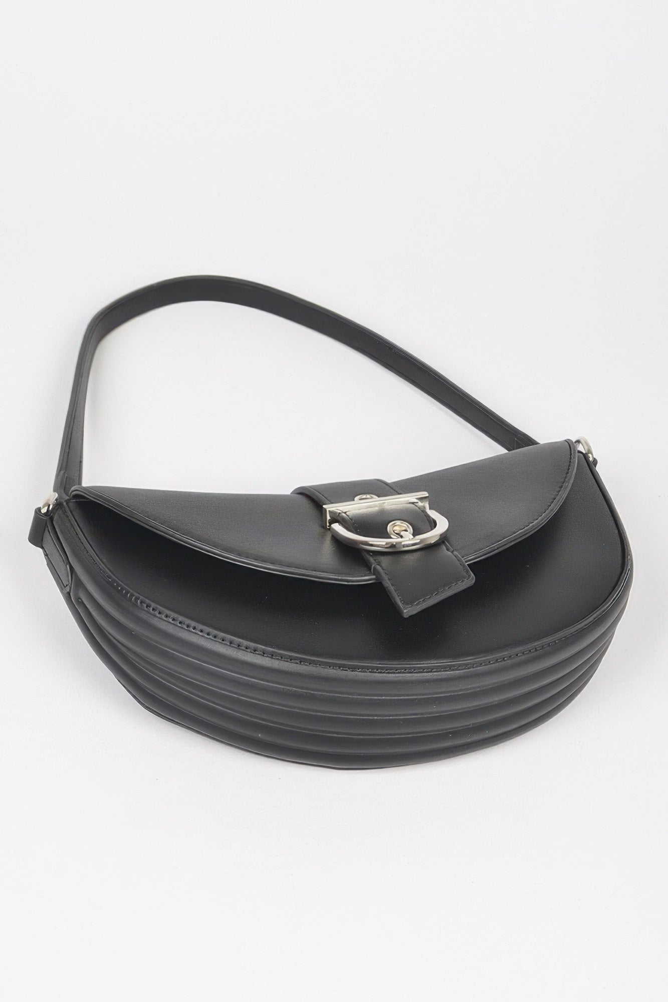 Faux Leather Buckle Shoulder Bag product image