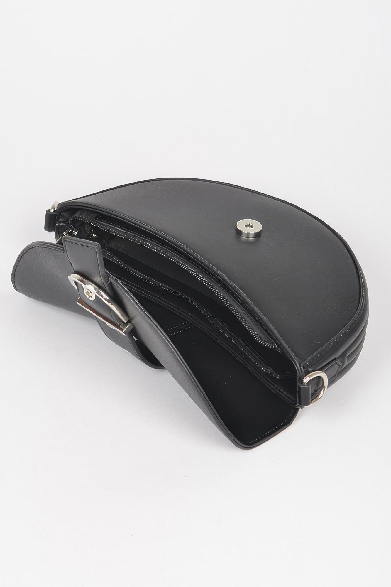 Faux Leather Buckle Shoulder Bag product image