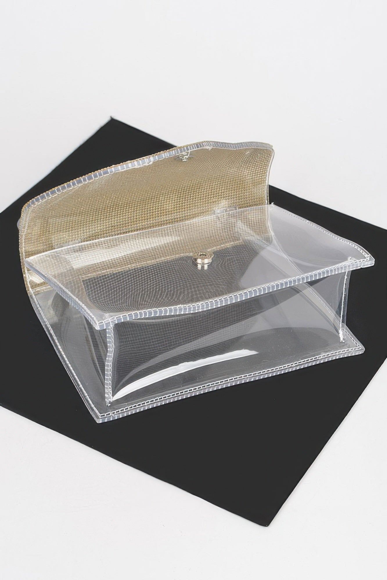 Transparent Rhinestone Top Handle Flap Bag product image