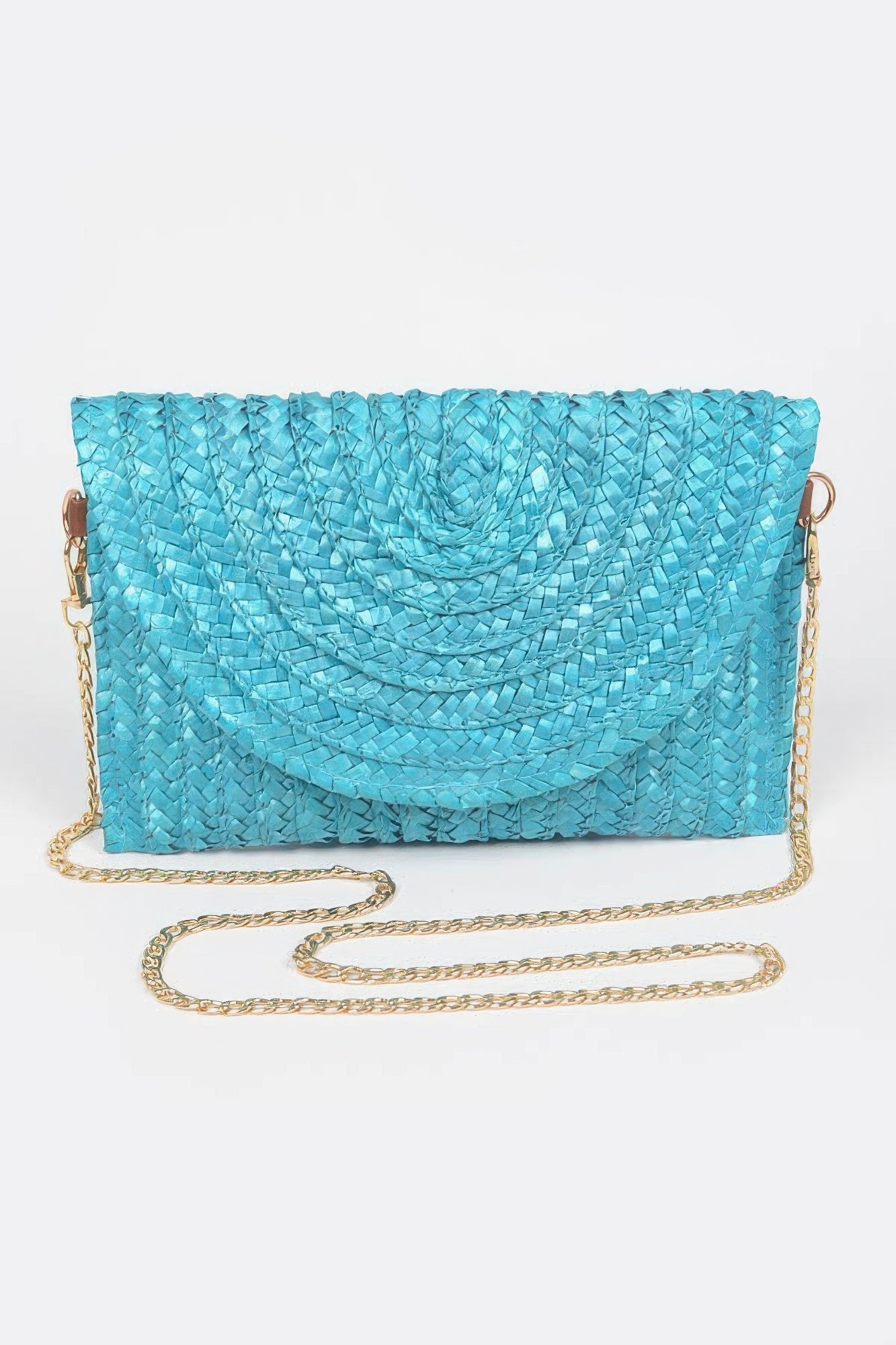 Straw Pom Pom Flap Bag product image