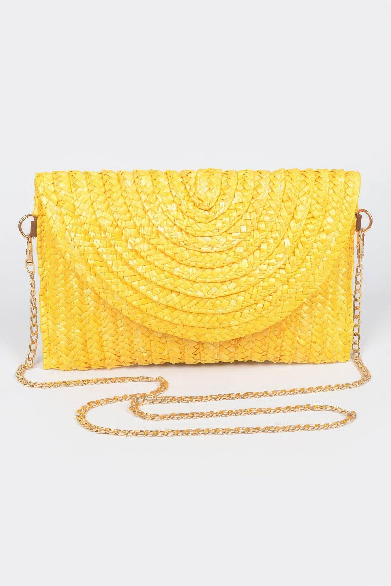 Straw Pom Pom Flap Bag product image