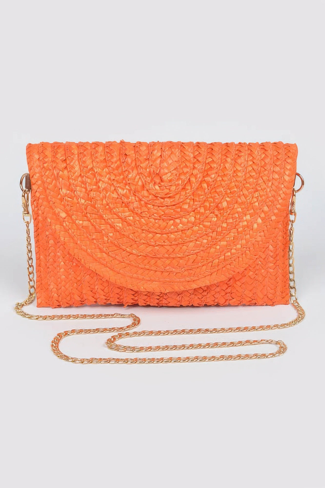 Straw Pom Pom Flap Bag product image