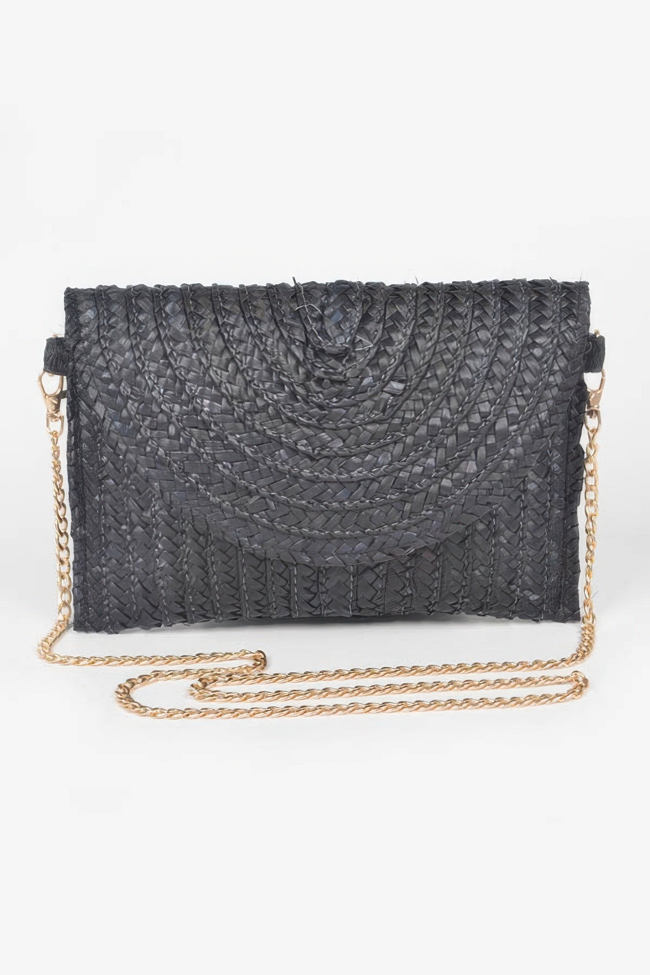 Straw Pom Pom Flap Bag product image