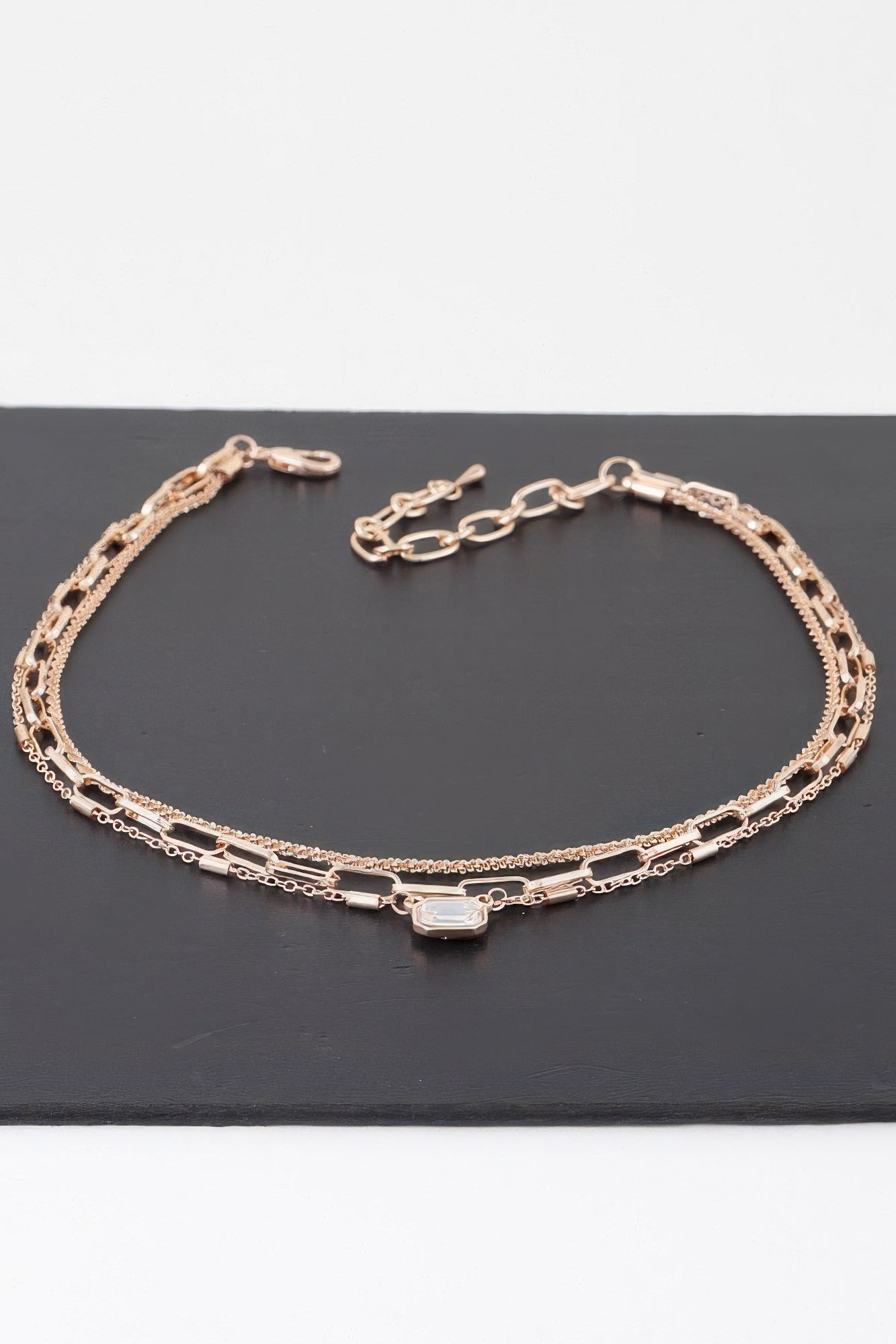 Triple Jeweled Choker Necklace product image