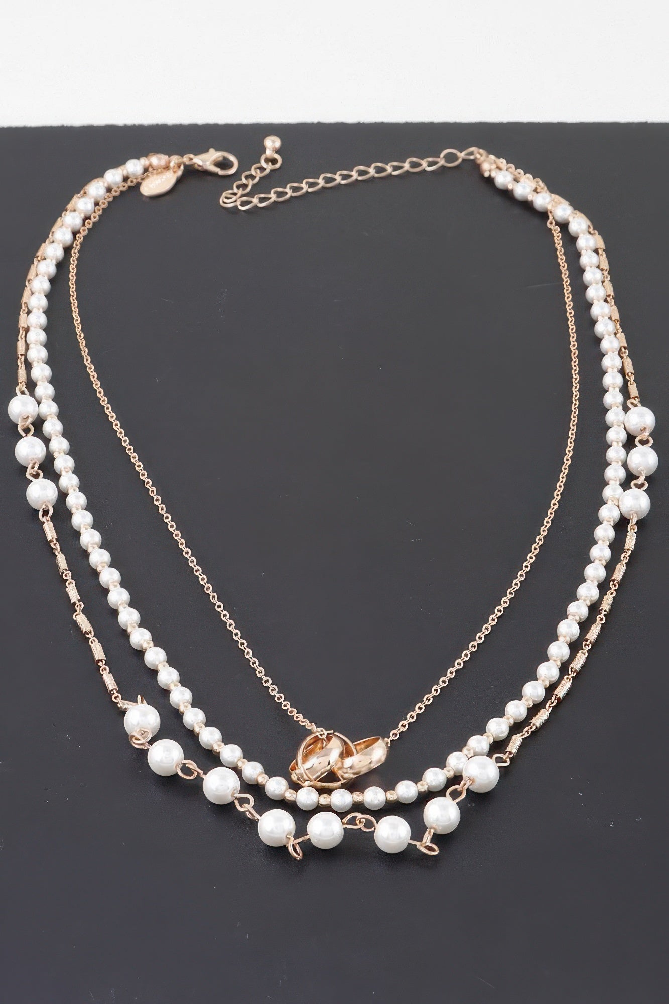 Triple Ring Beaded Necklace product image