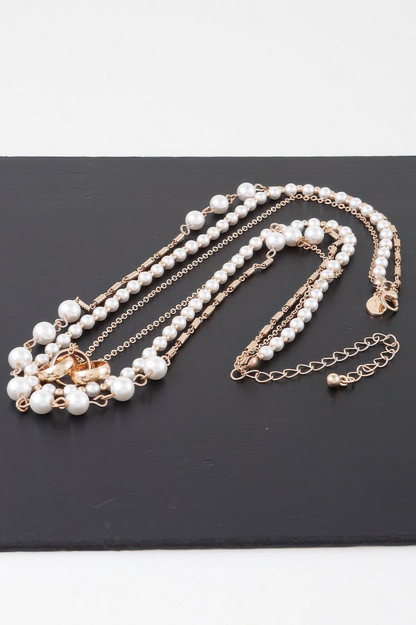 Triple Ring Beaded Necklace product image