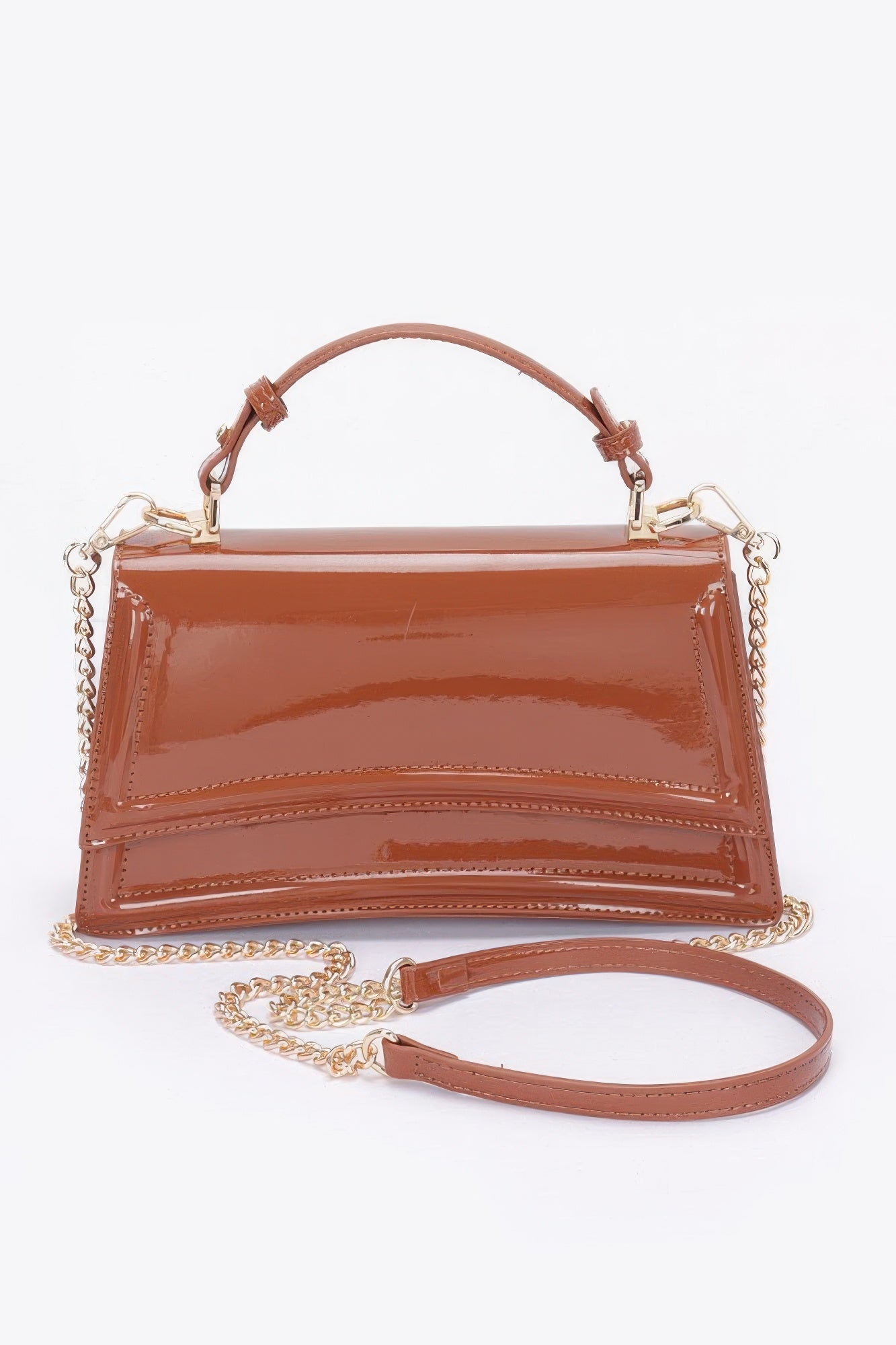 Enamel Top Handle Flap Bag product image