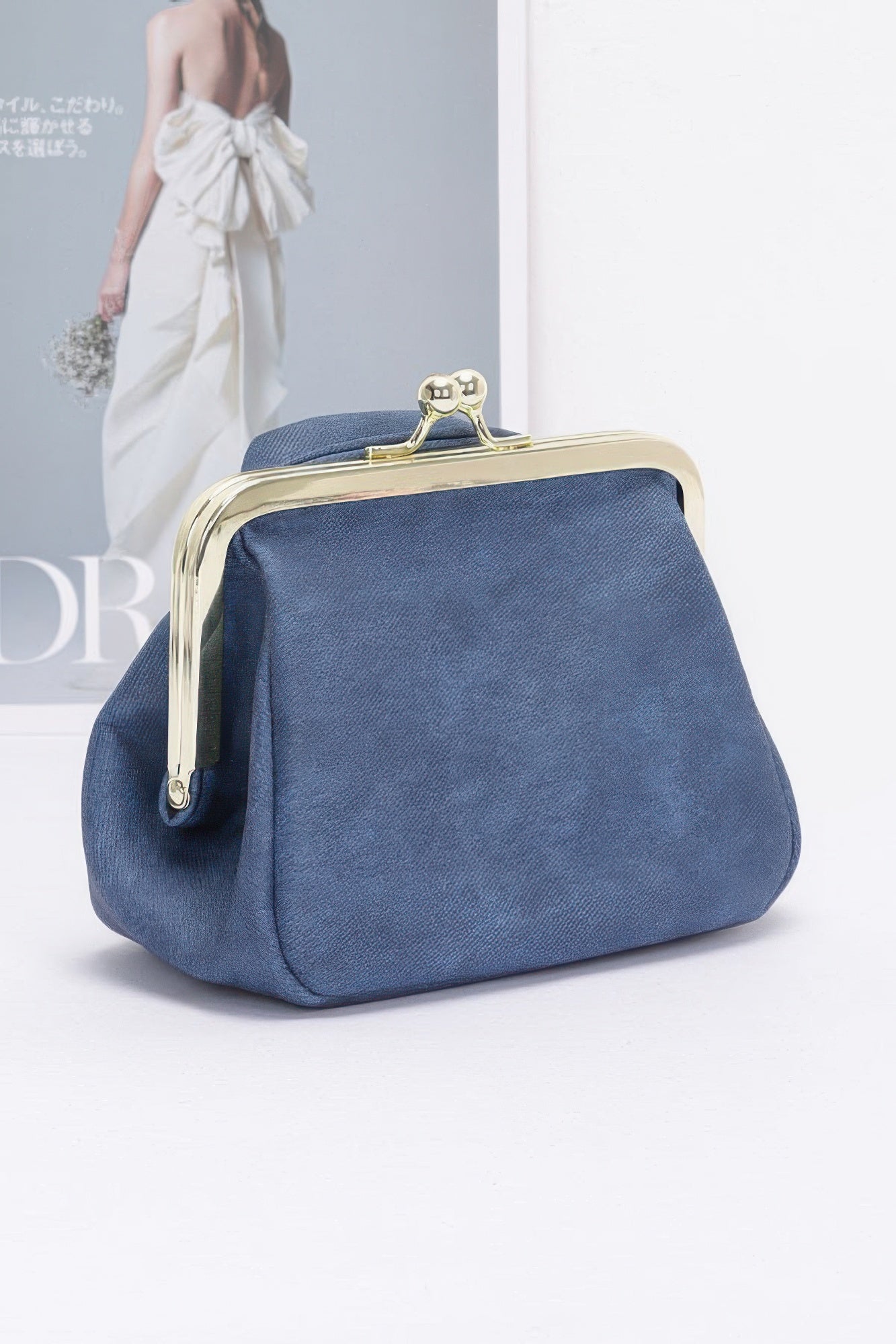 Faux Denim Leather Jacket Style Crossbody Bag product image
