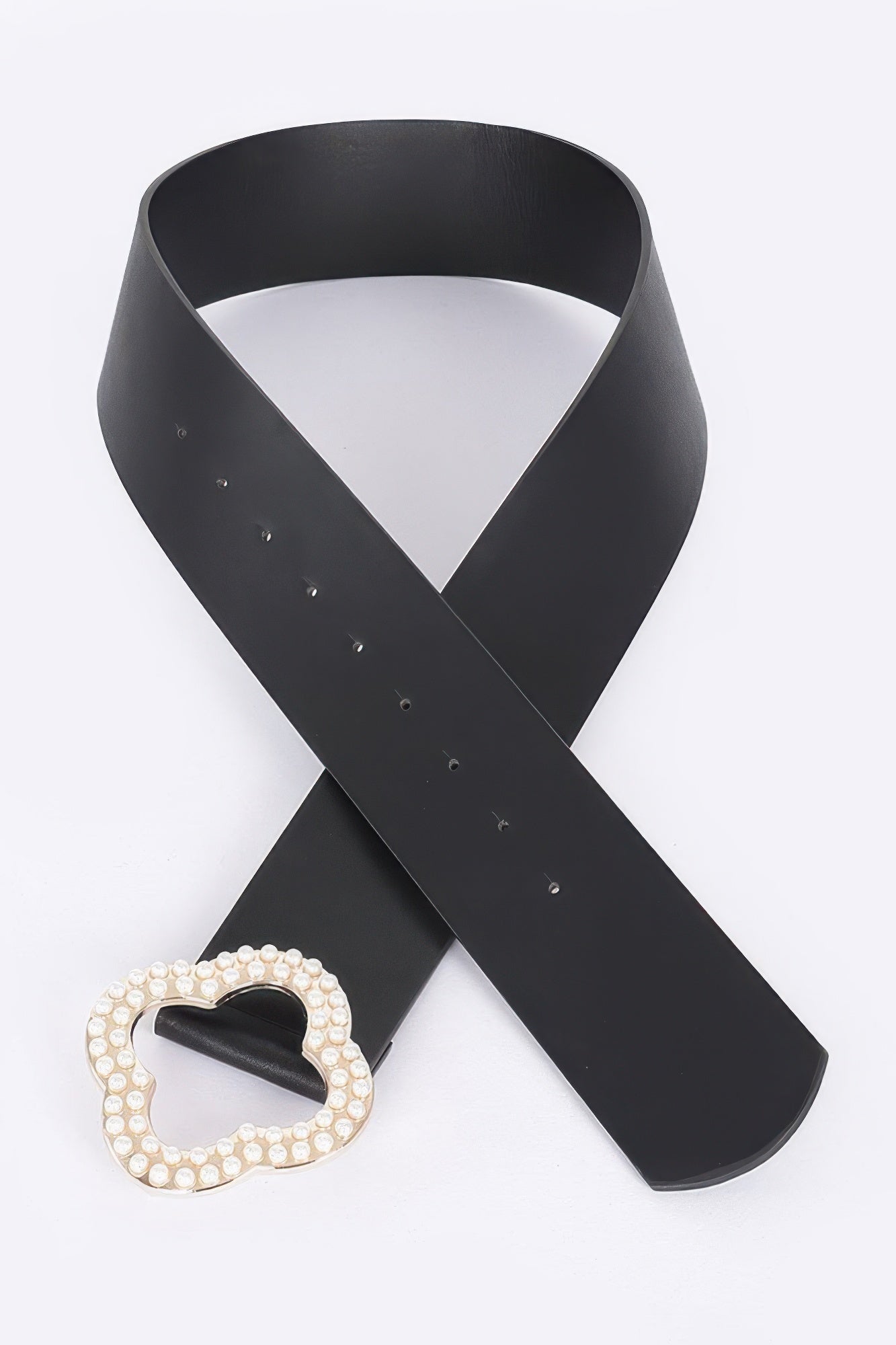 Pearl Metal Buckle Metallic Stretch Belt product image