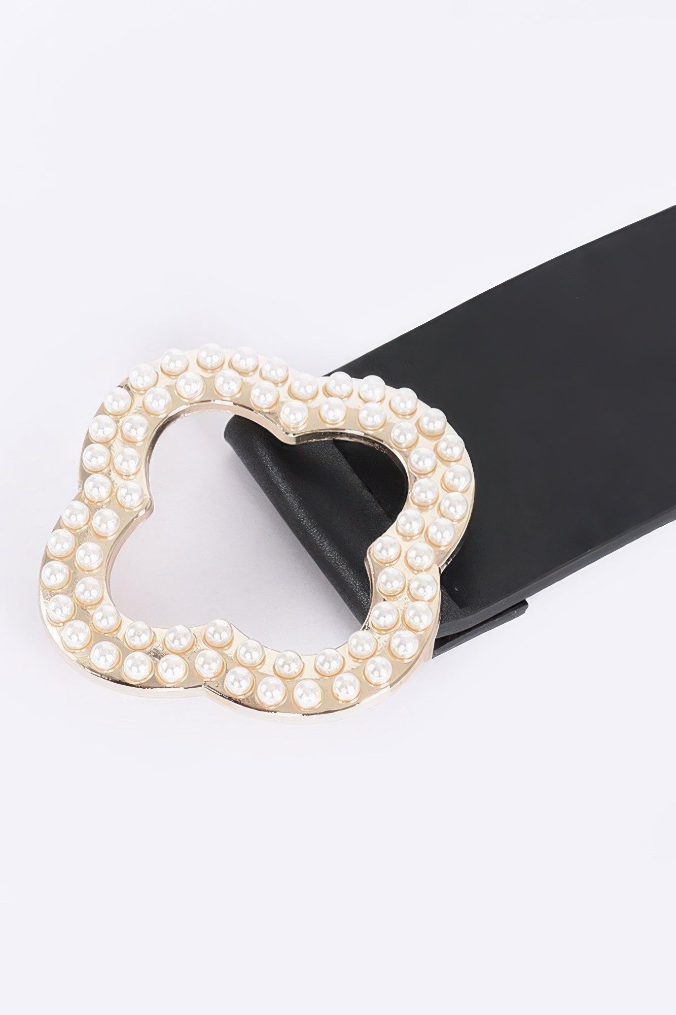 Pearl Metal Buckle Metallic Stretch Belt product image