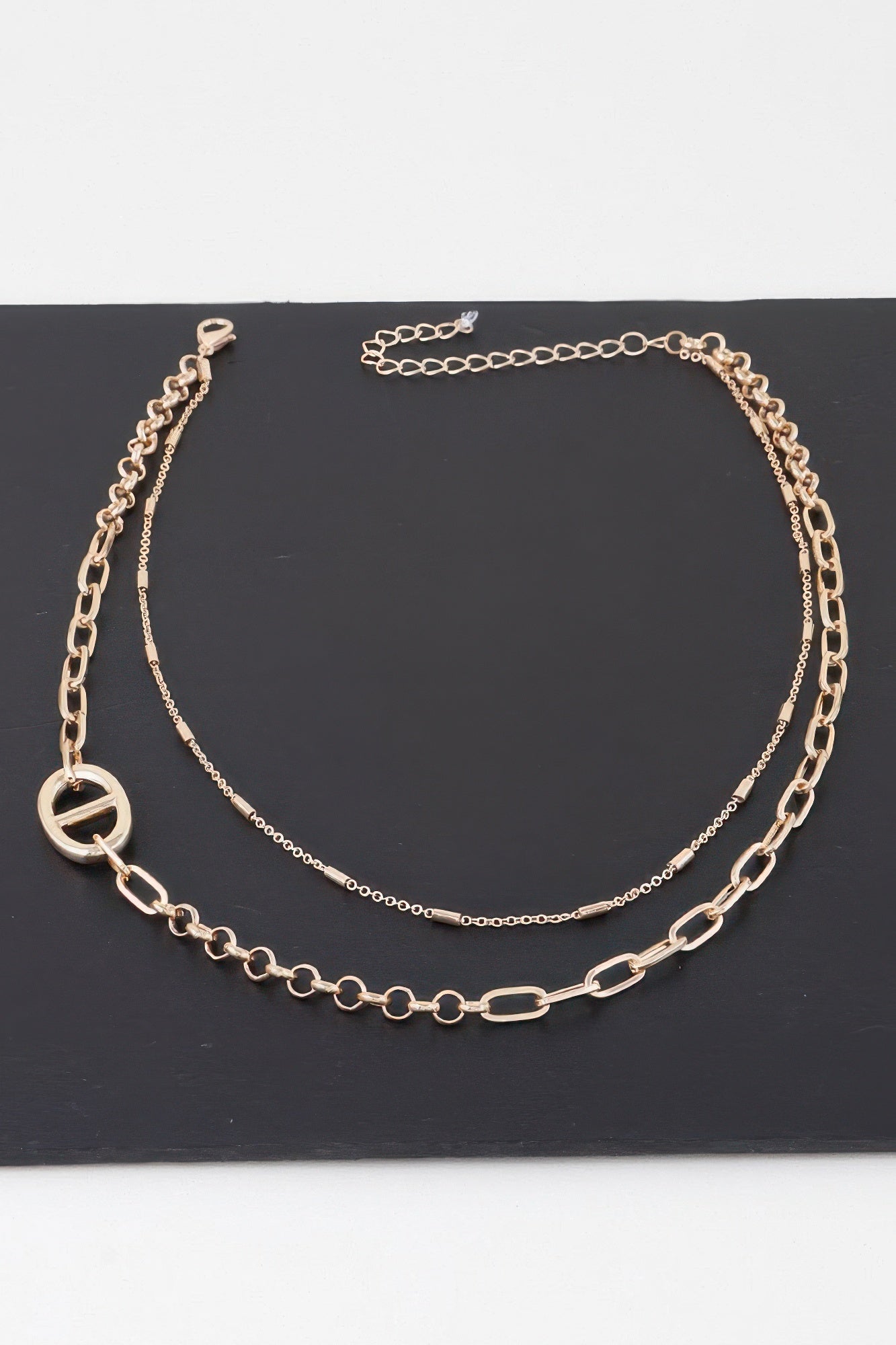 Double Link Chain Choker Necklace product image