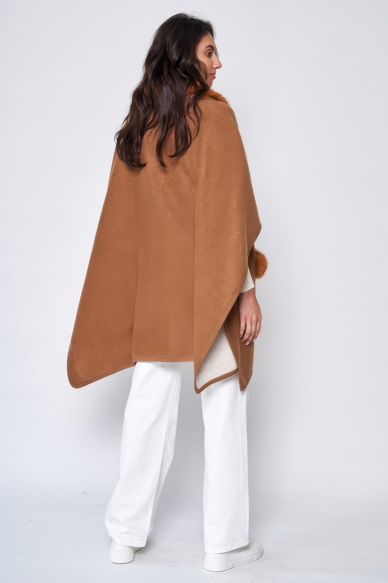 Faux Fur Collar Kimono product image