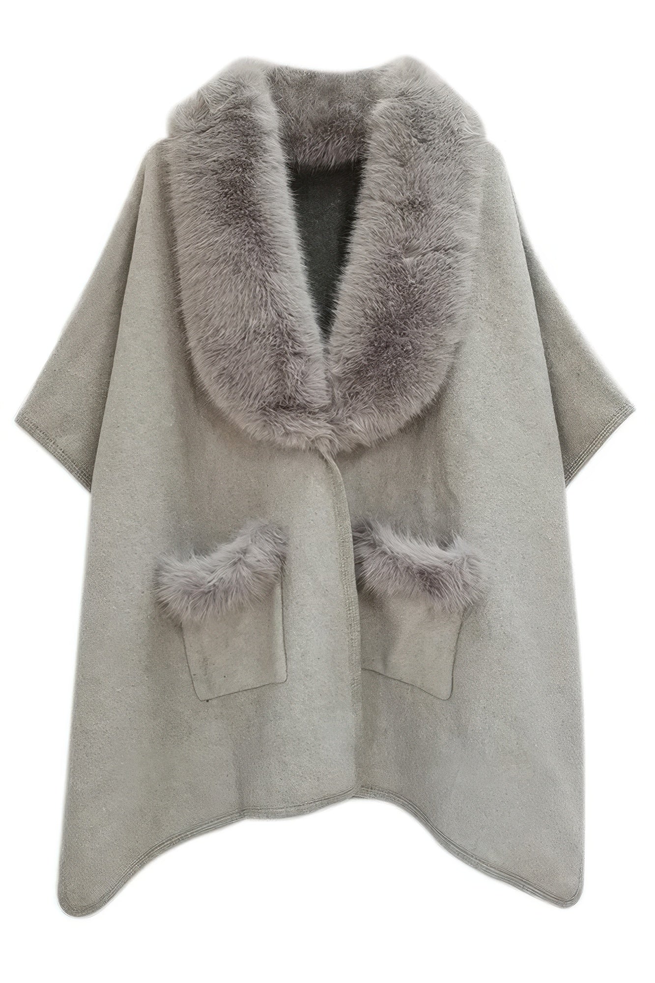 Faux Fur Collar Kimono product image