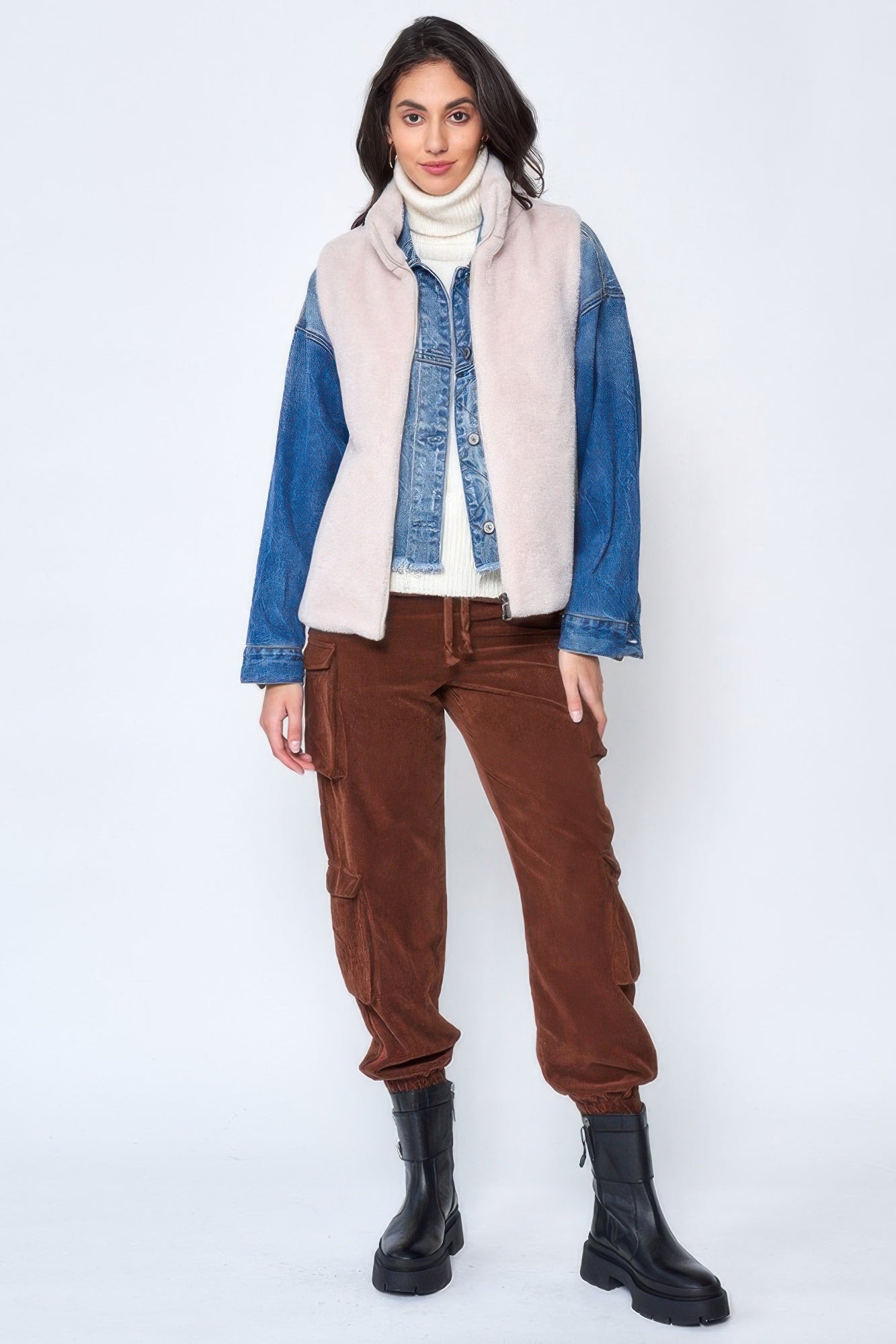 Solid Faux Fur Vest product image