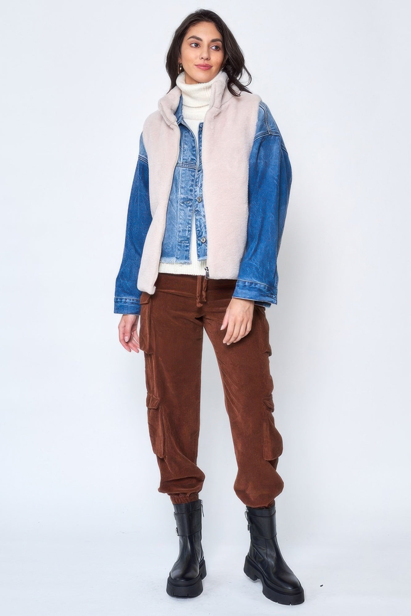 Solid Faux Fur Vest product image