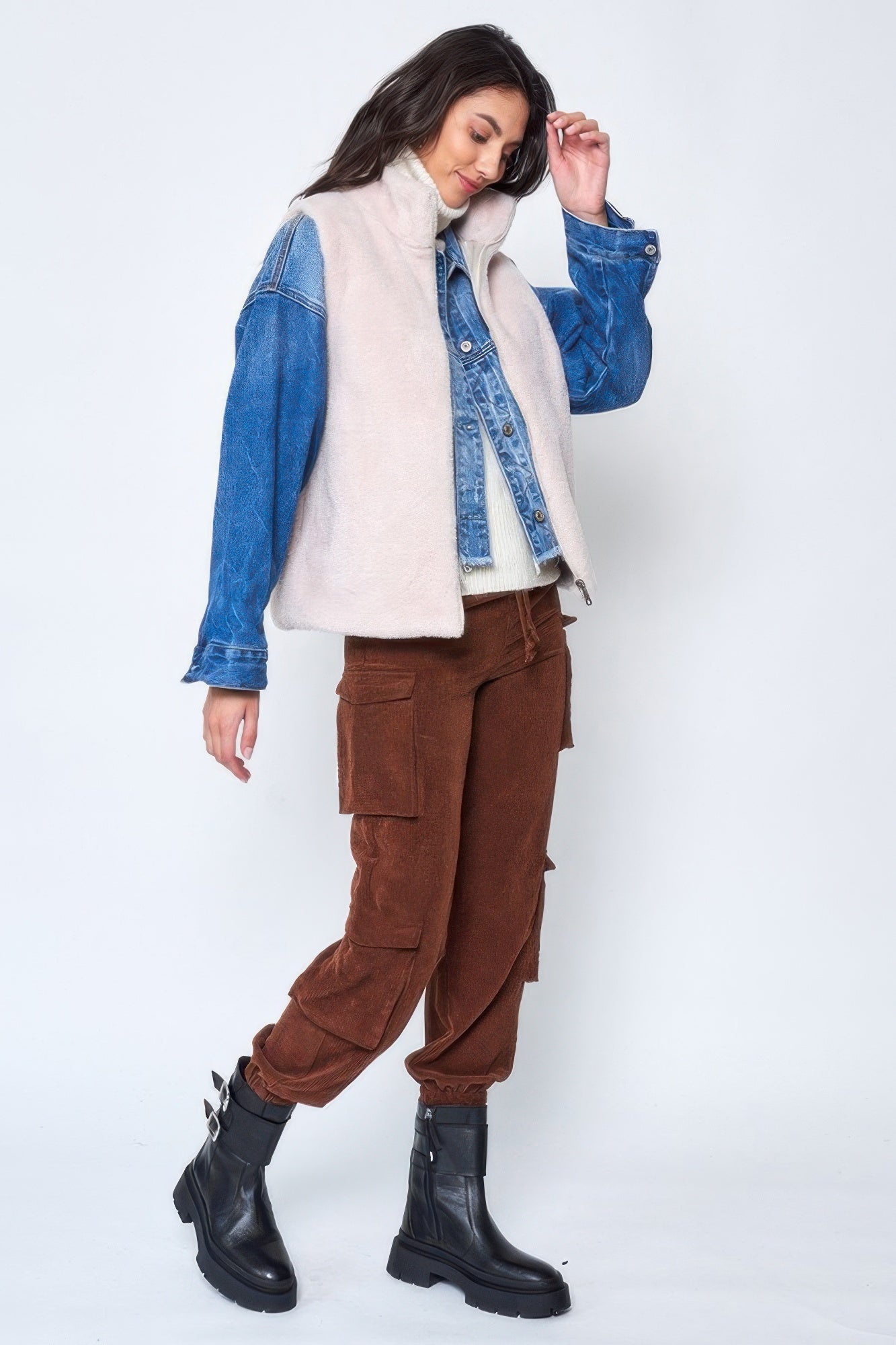 Solid Faux Fur Vest product image