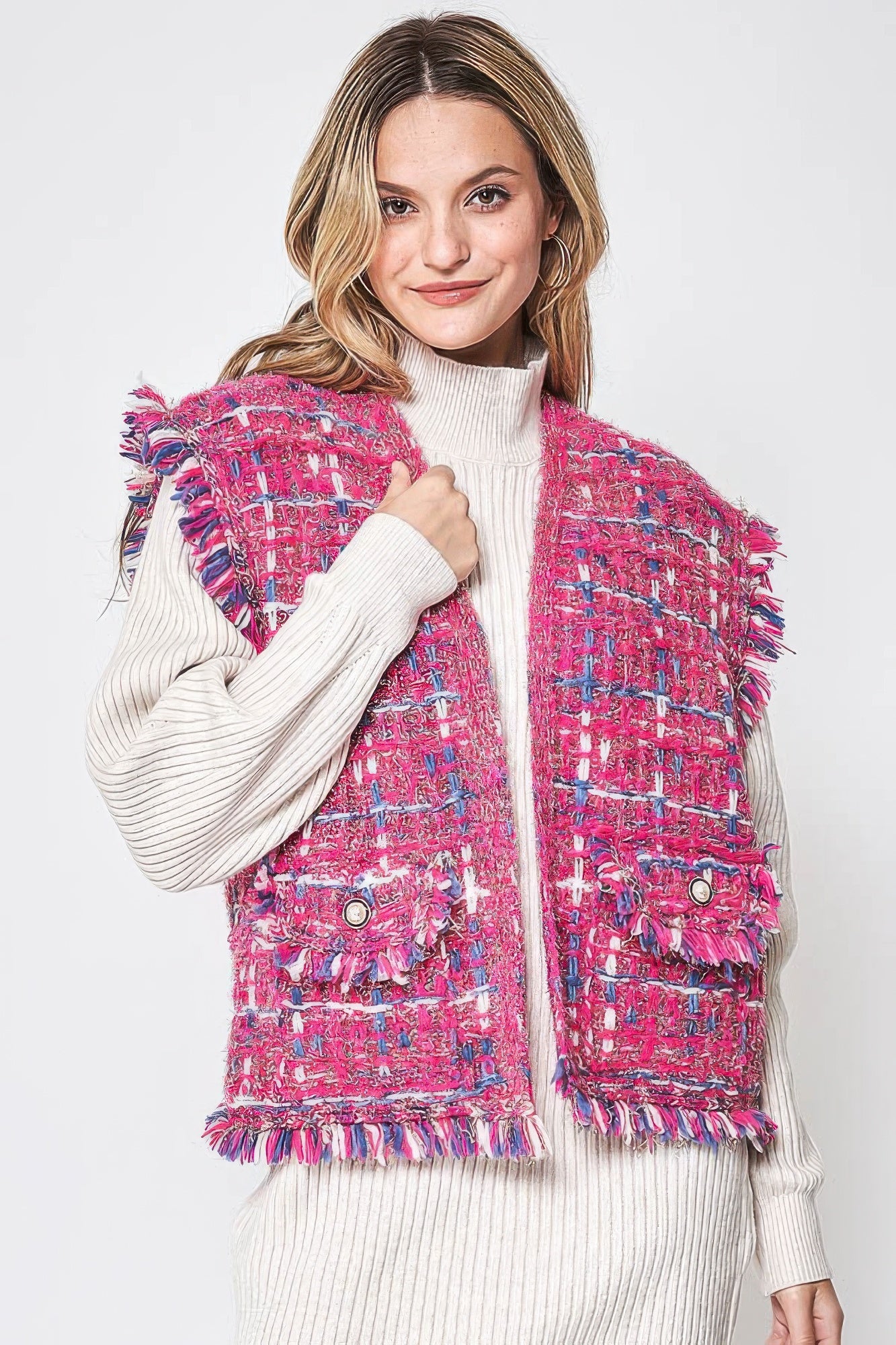 Plaid Tweed Vest product image
