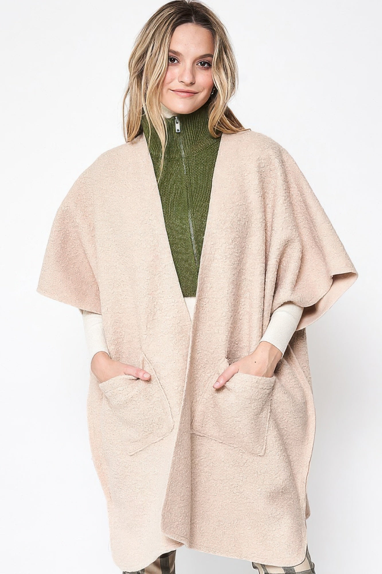 Open Front Pocket Kimono product image