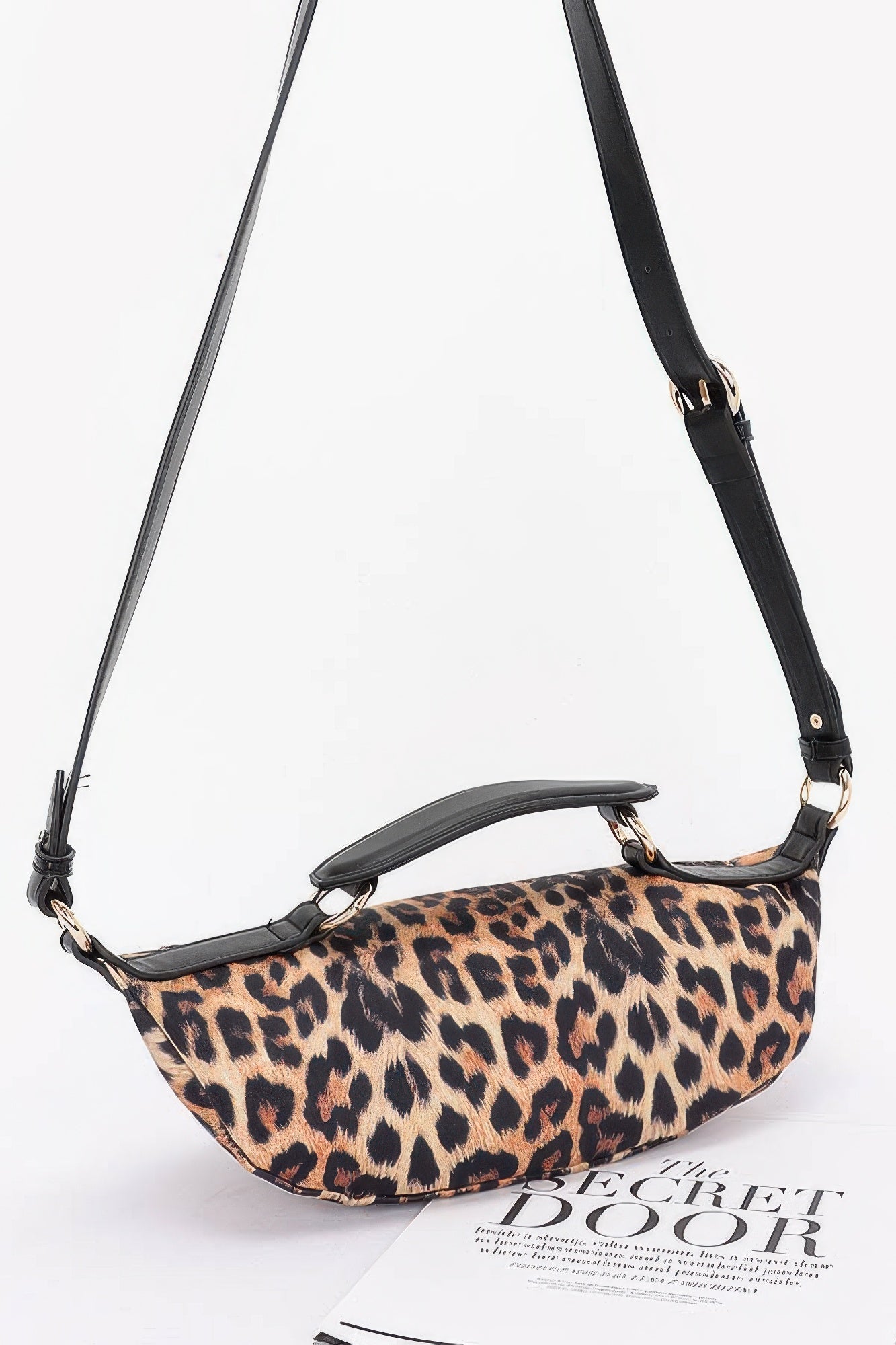 Faux Leather Leopard Crossbody Bag product image