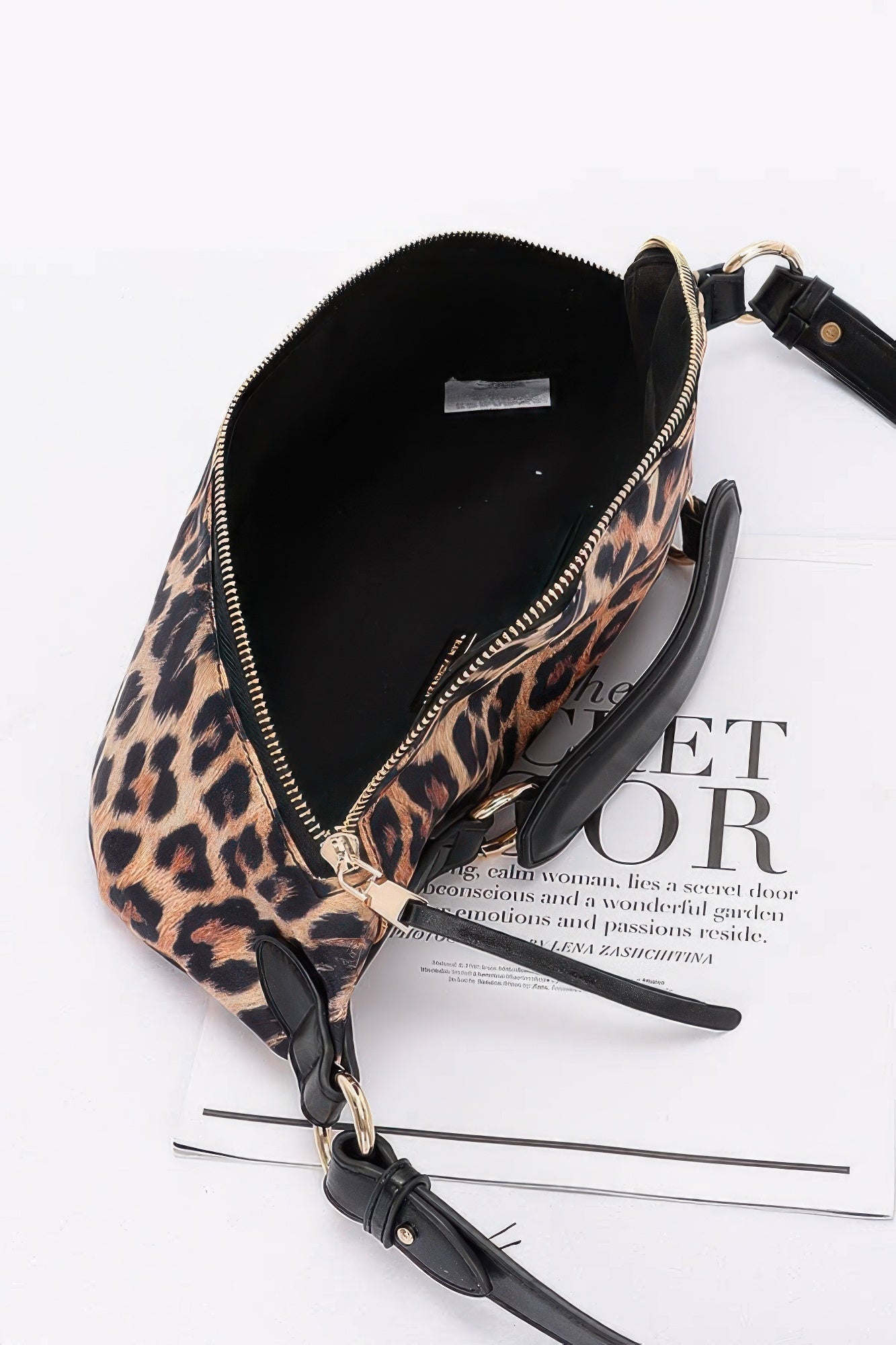 Faux Leather Leopard Crossbody Bag product image