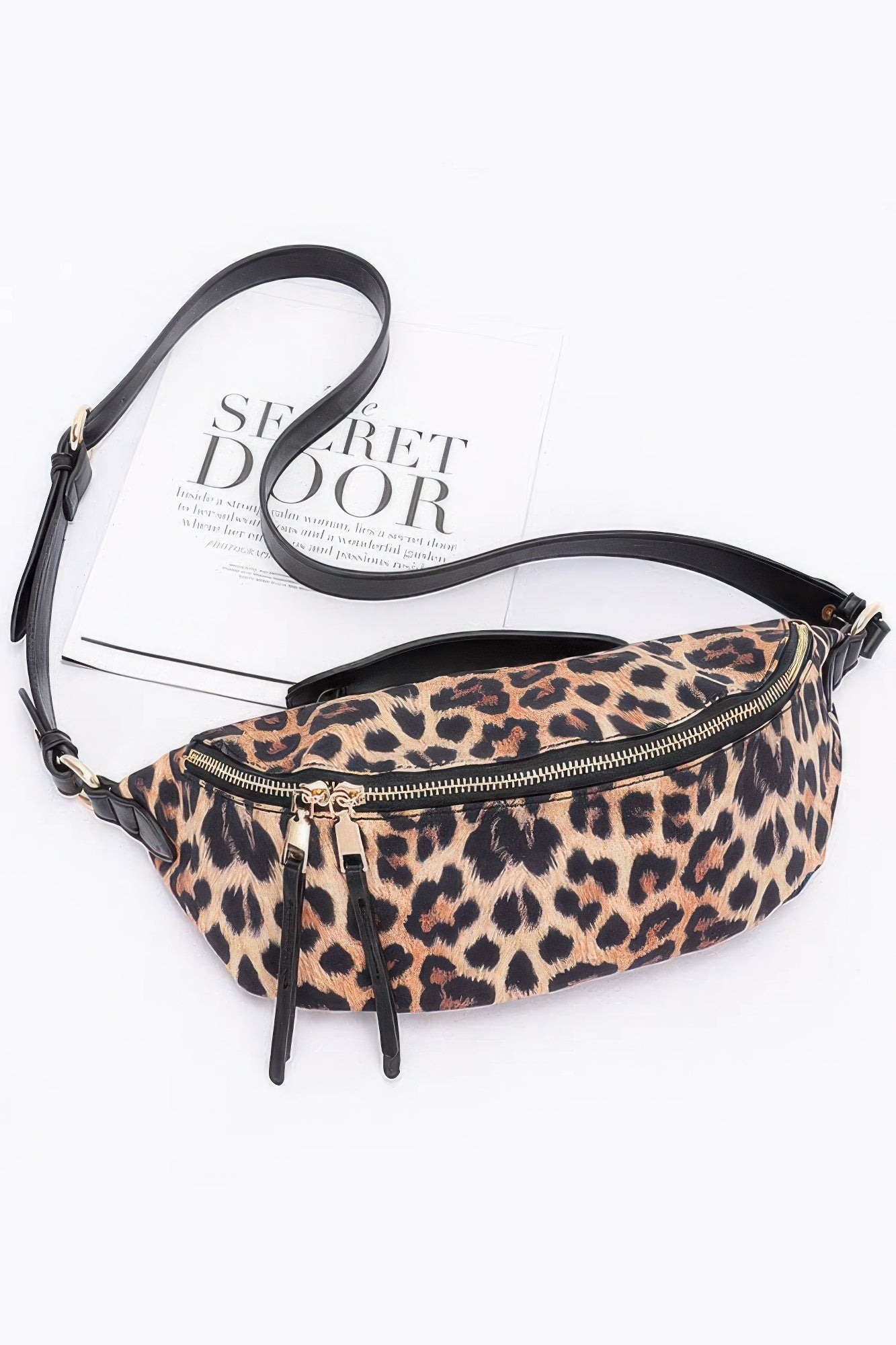 Faux Leather Leopard Crossbody Bag product image