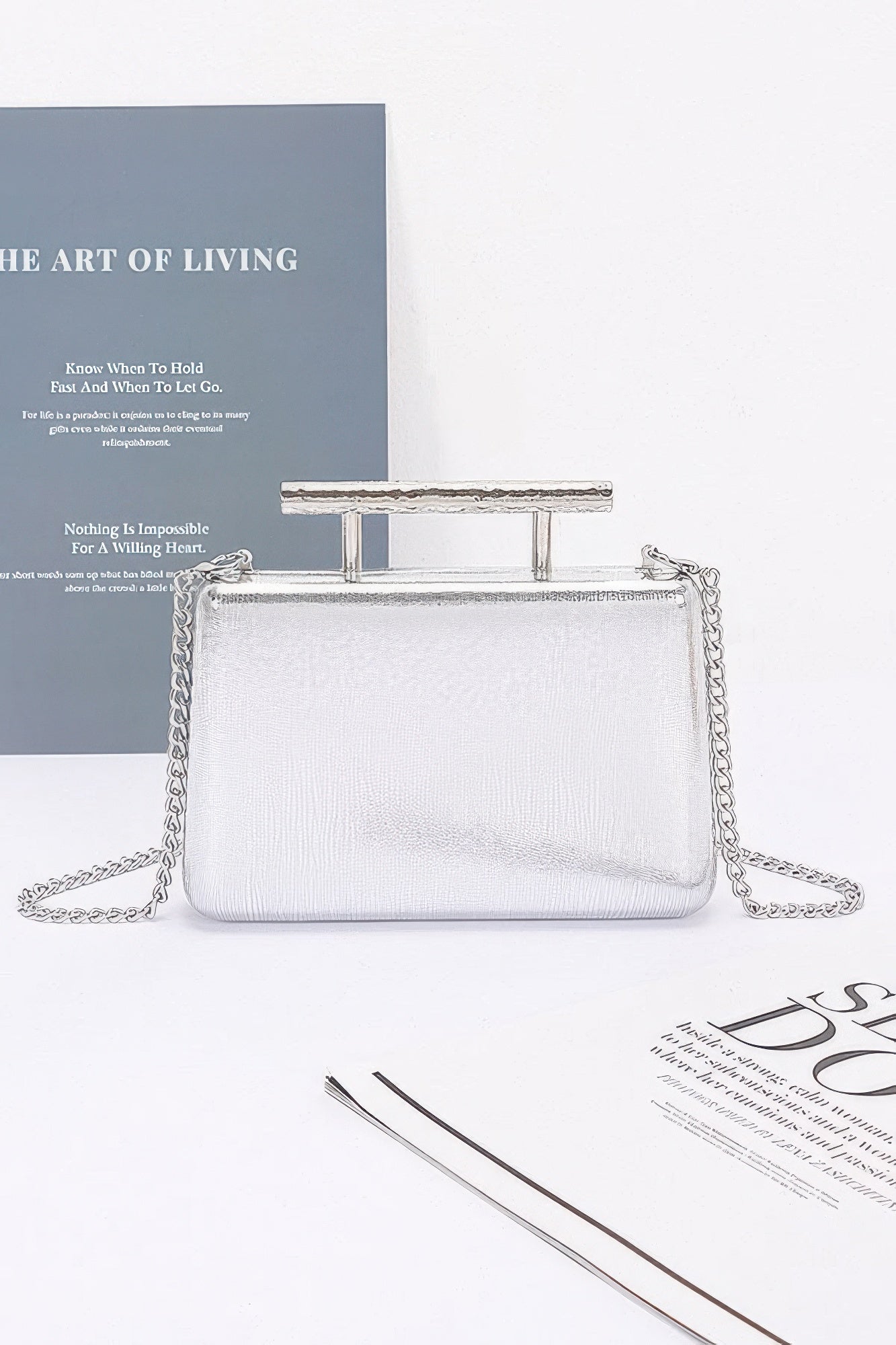 Metal Handle Top Case Clutch product image