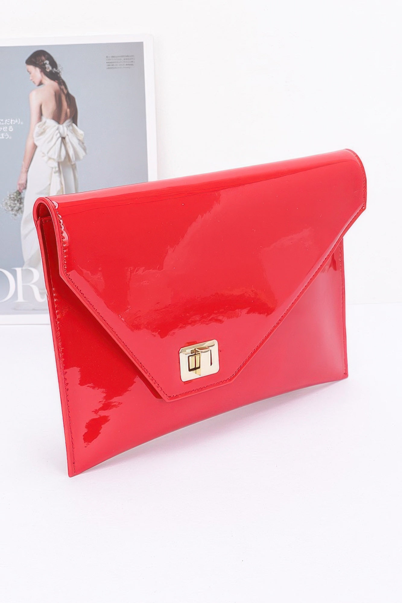 Enamel Envelope Clutch product image