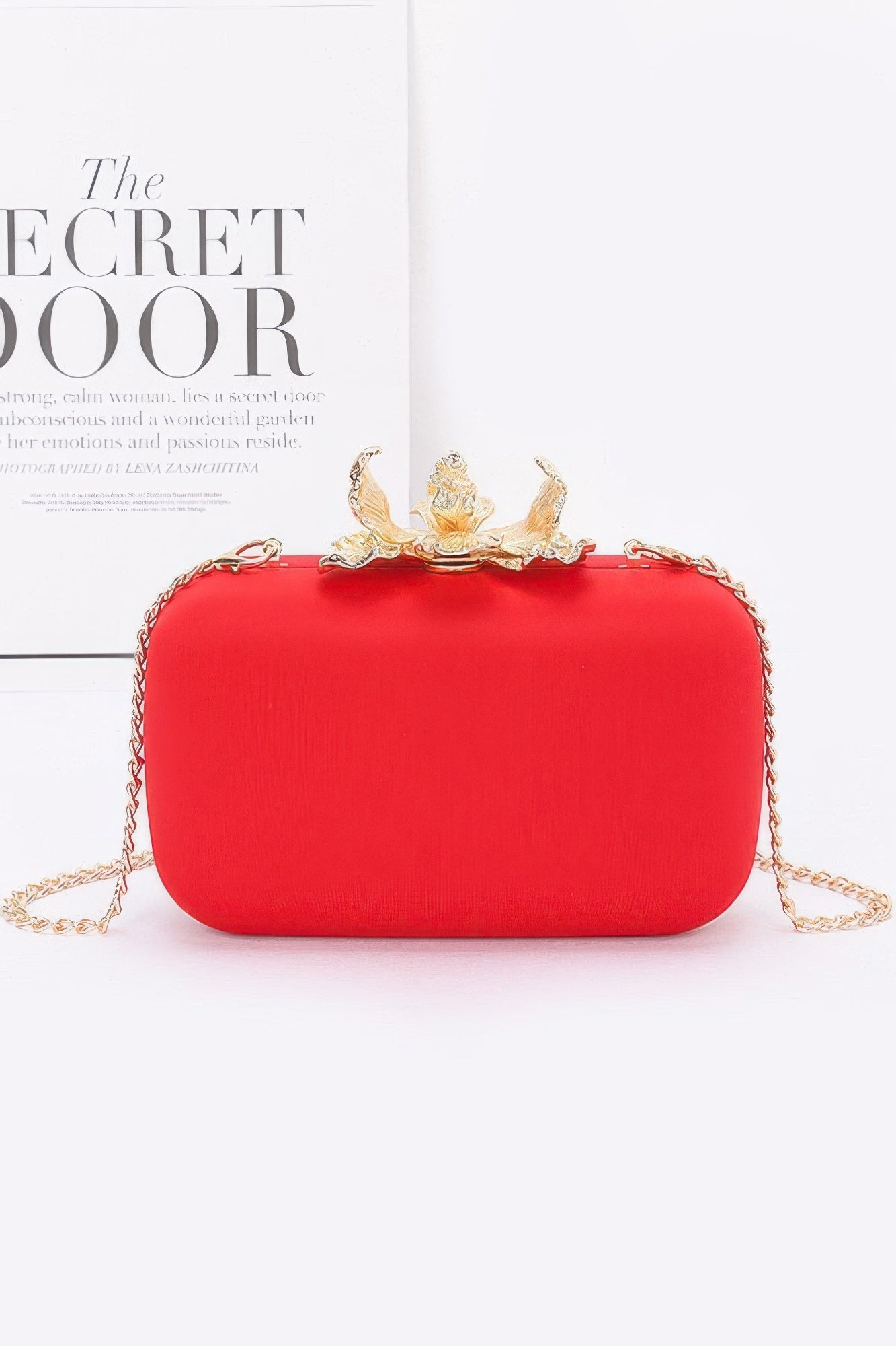 Big Metal Flower Satin Case Bag product image