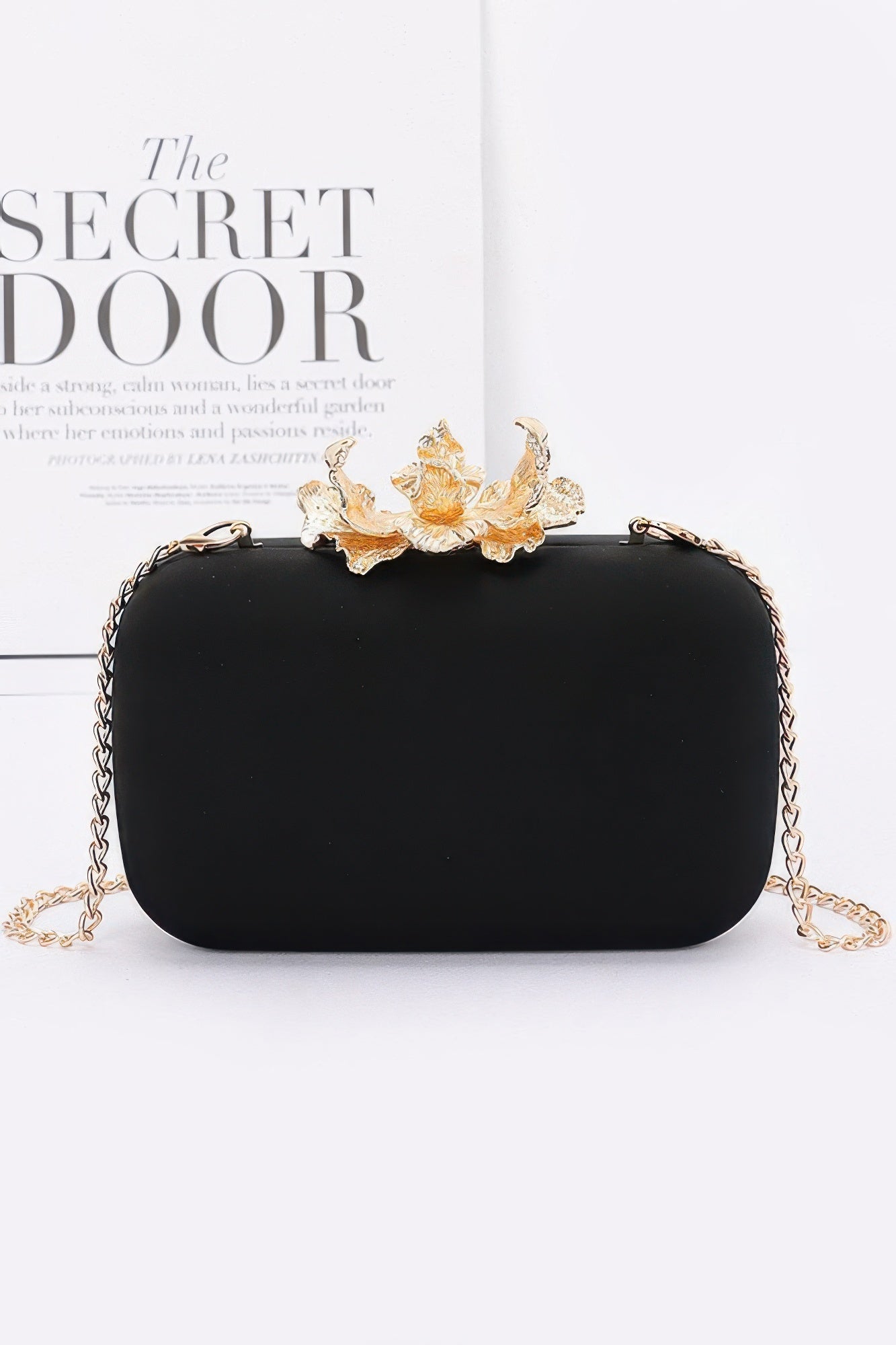 Big Metal Flower Satin Case Bag product image