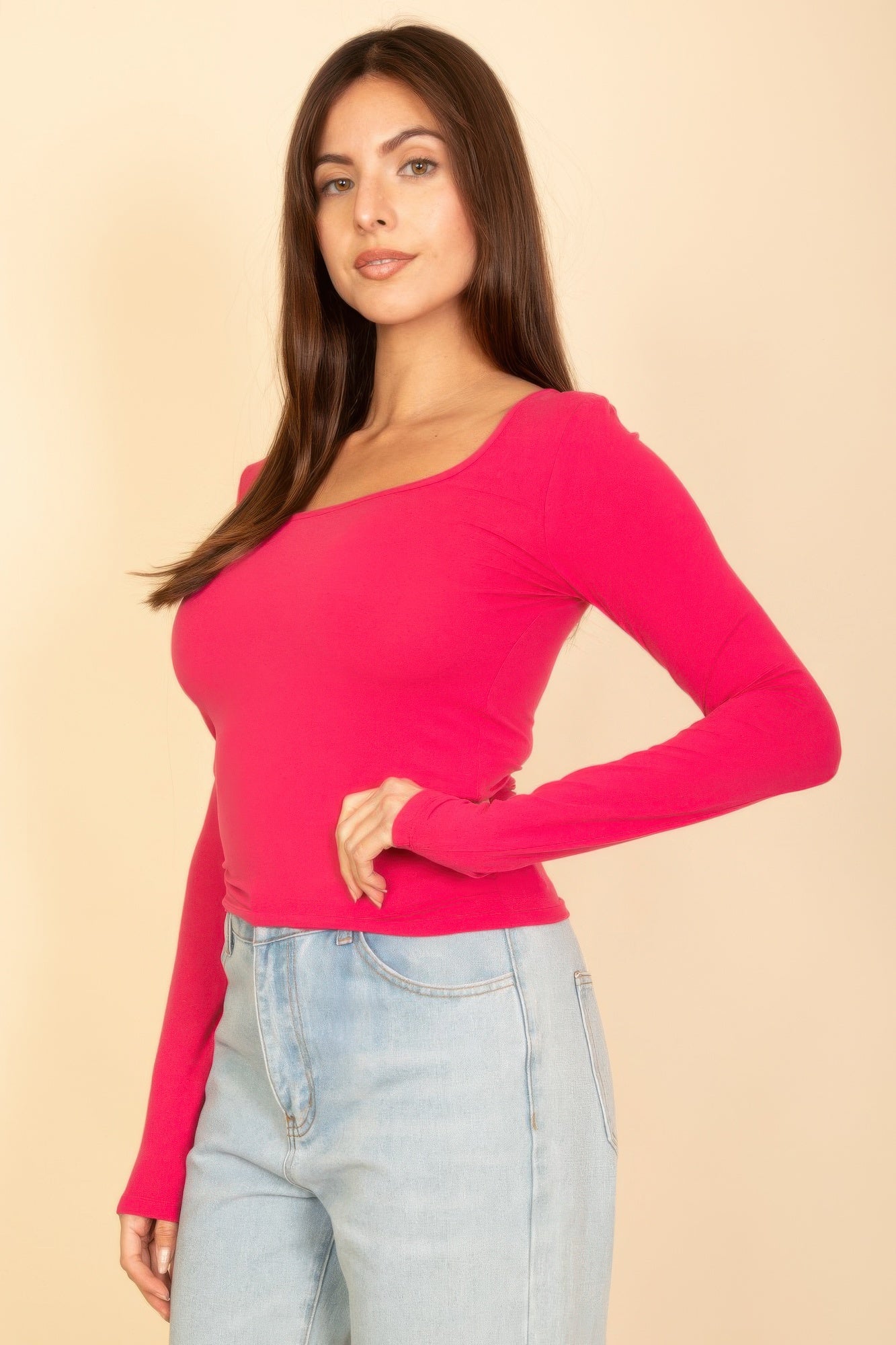 Square Neck Long Sleeve Top product image