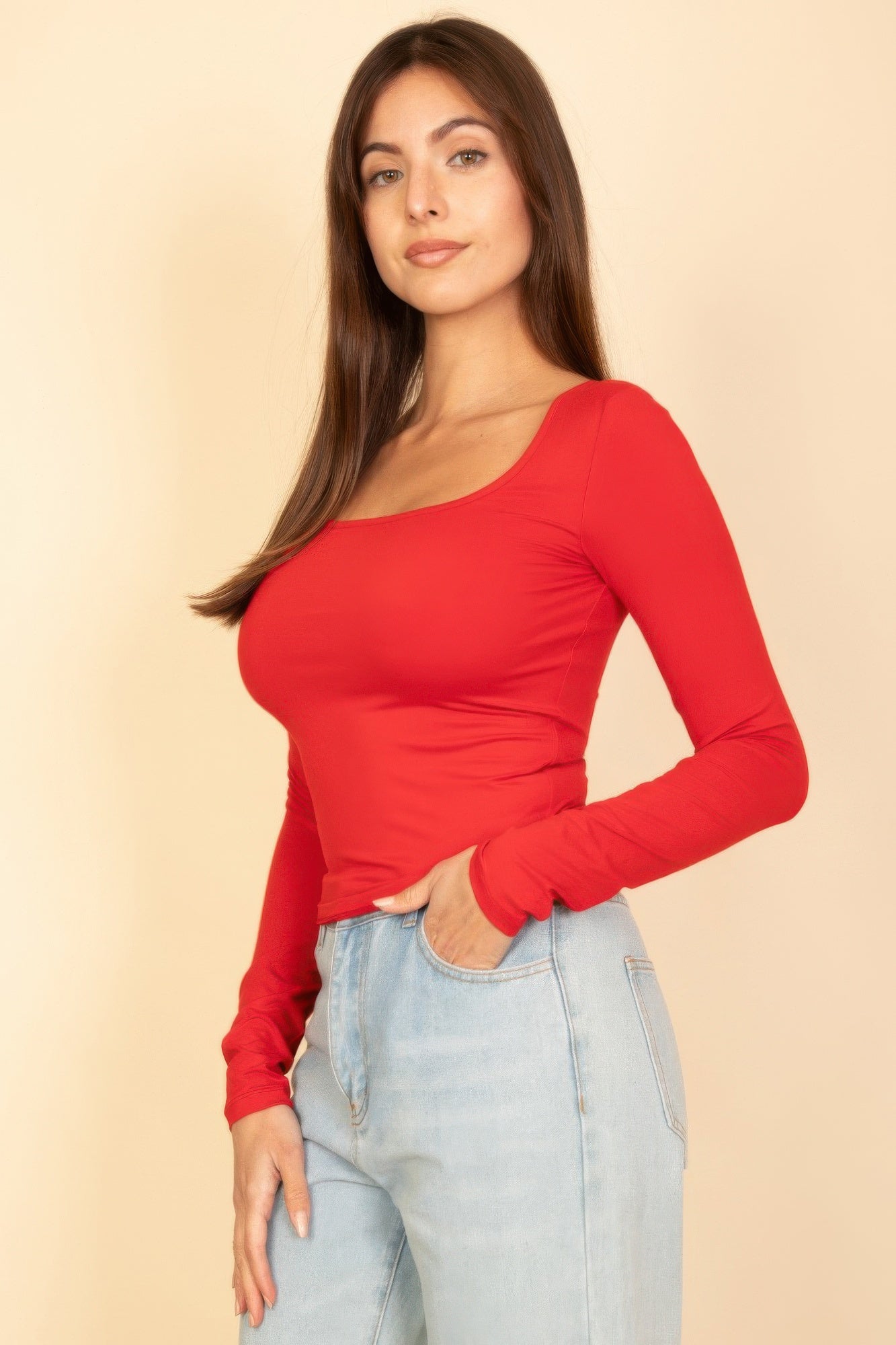 Square Neck Long Sleeve Top product image